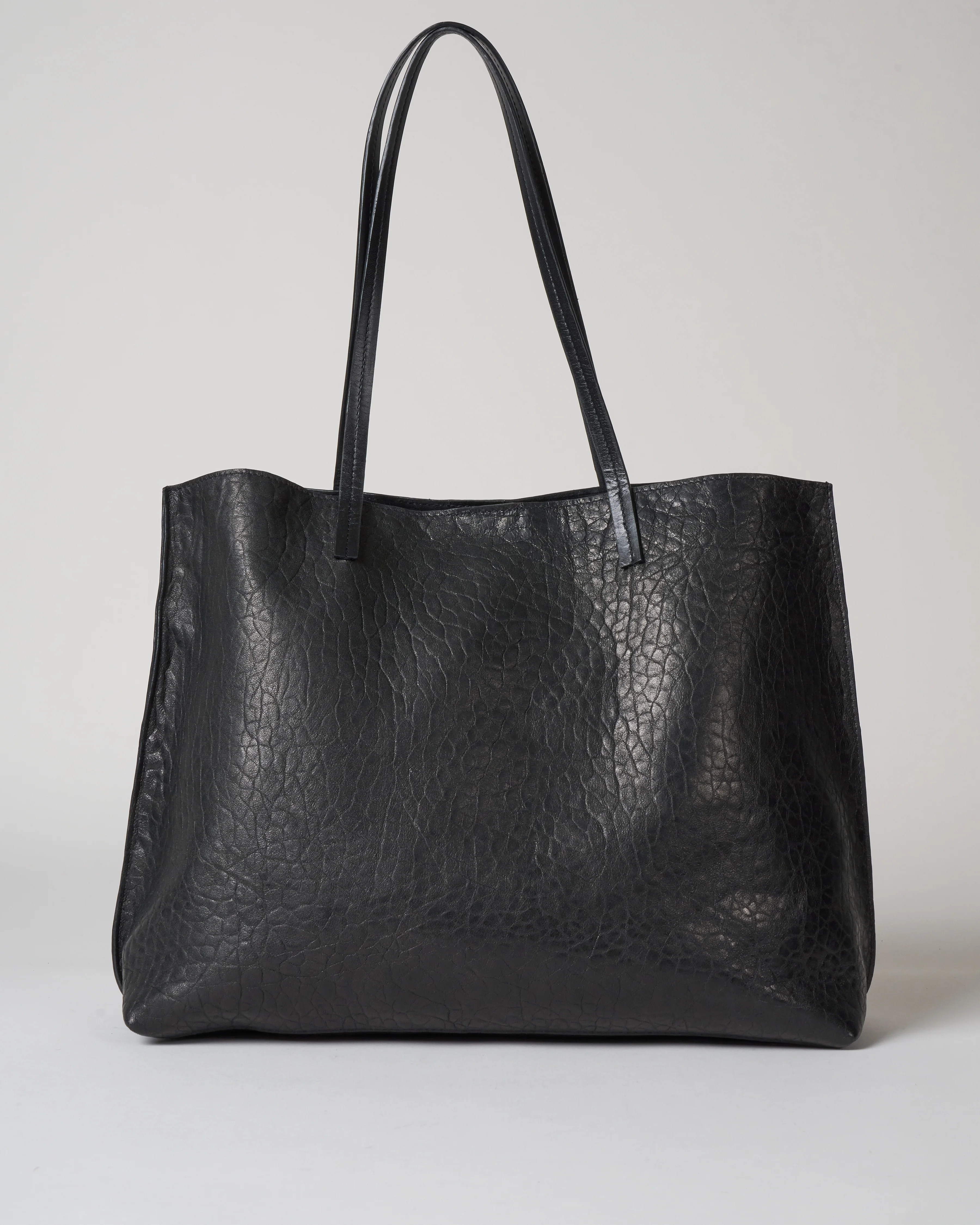 classic shopper tote - licorice pebble - Image 2