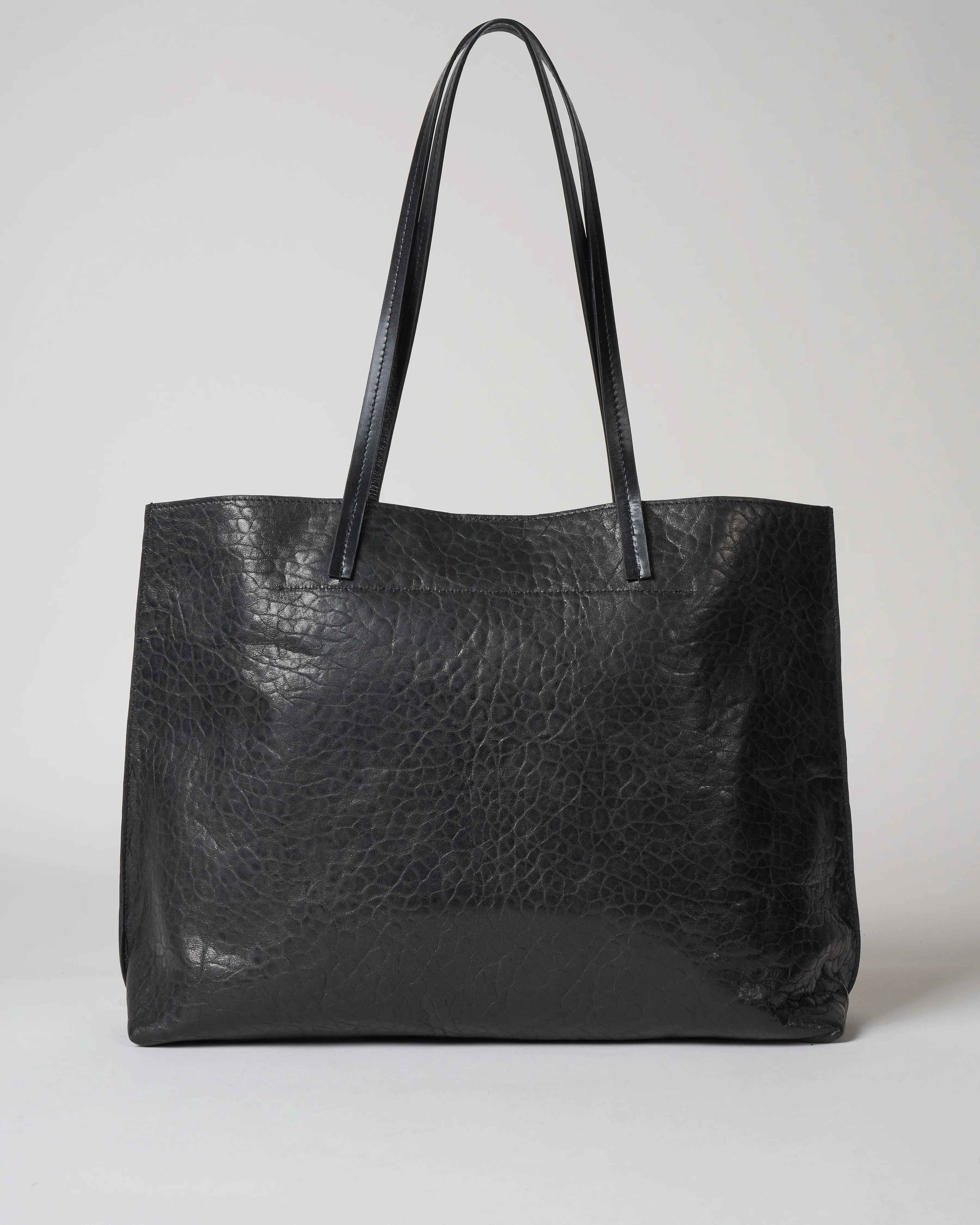 classic shopper tote - licorice pebble - Image 3