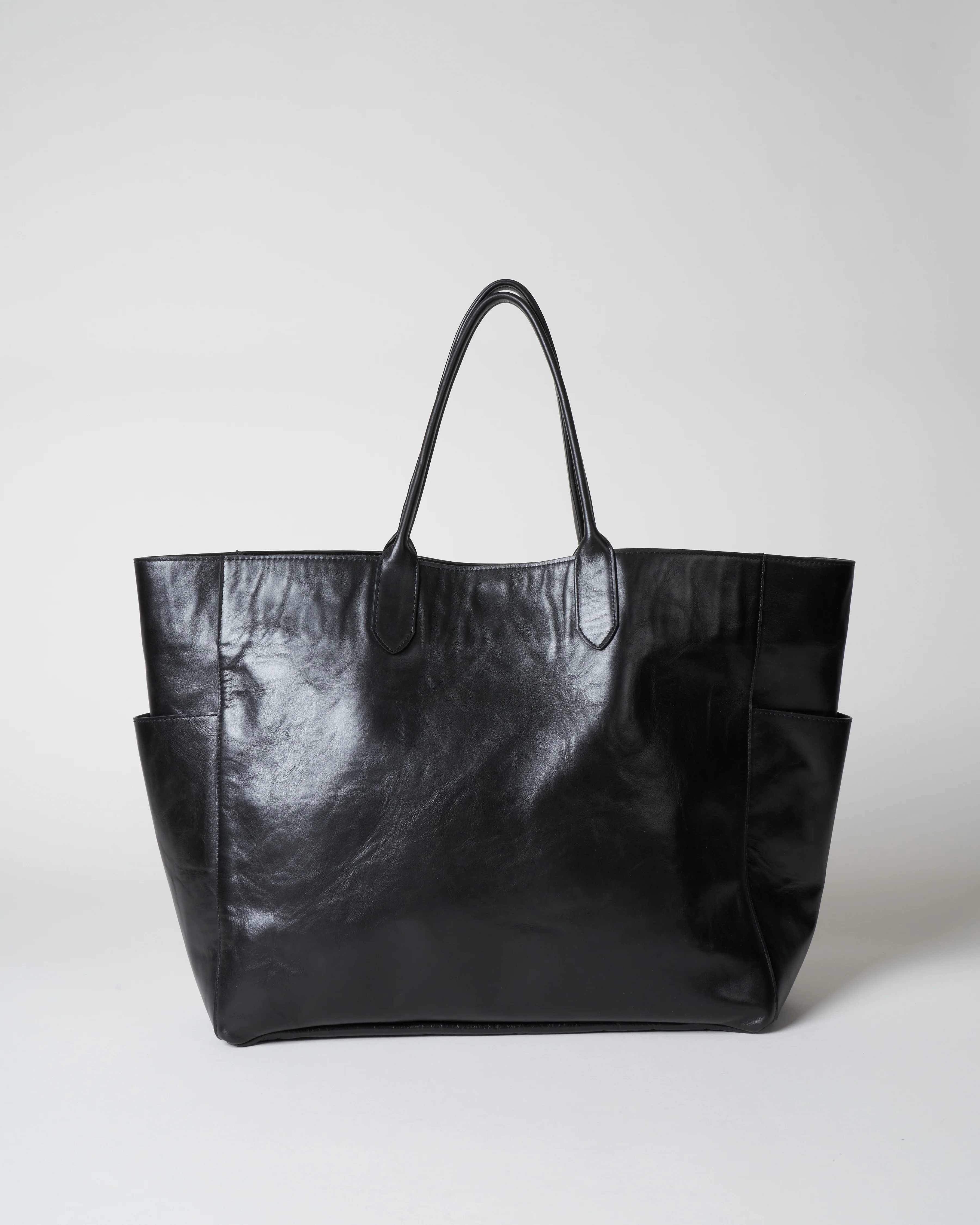 extra large pocket tote - black vintage - Image 2
