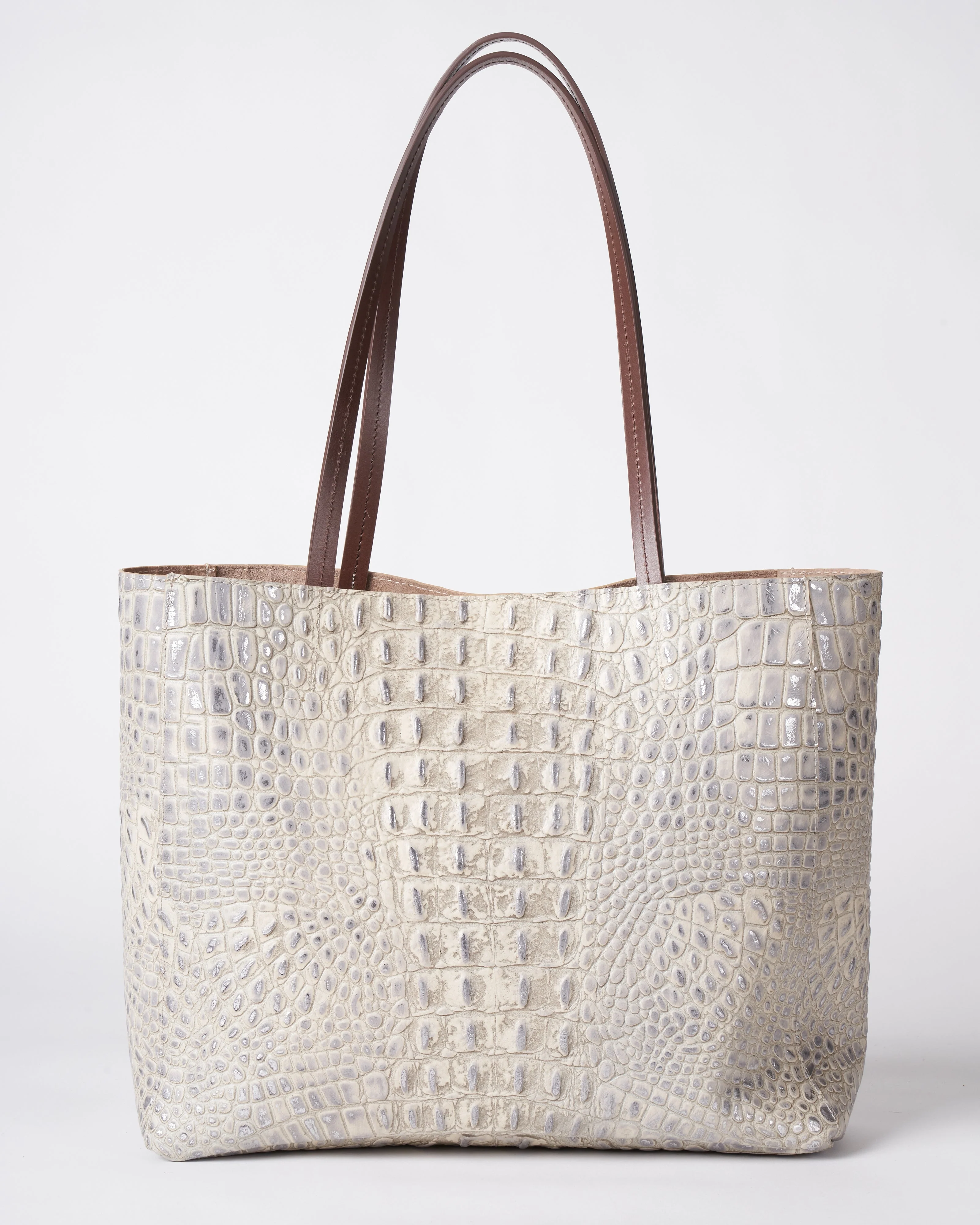 front pocket tote - platinum stone - Image 2