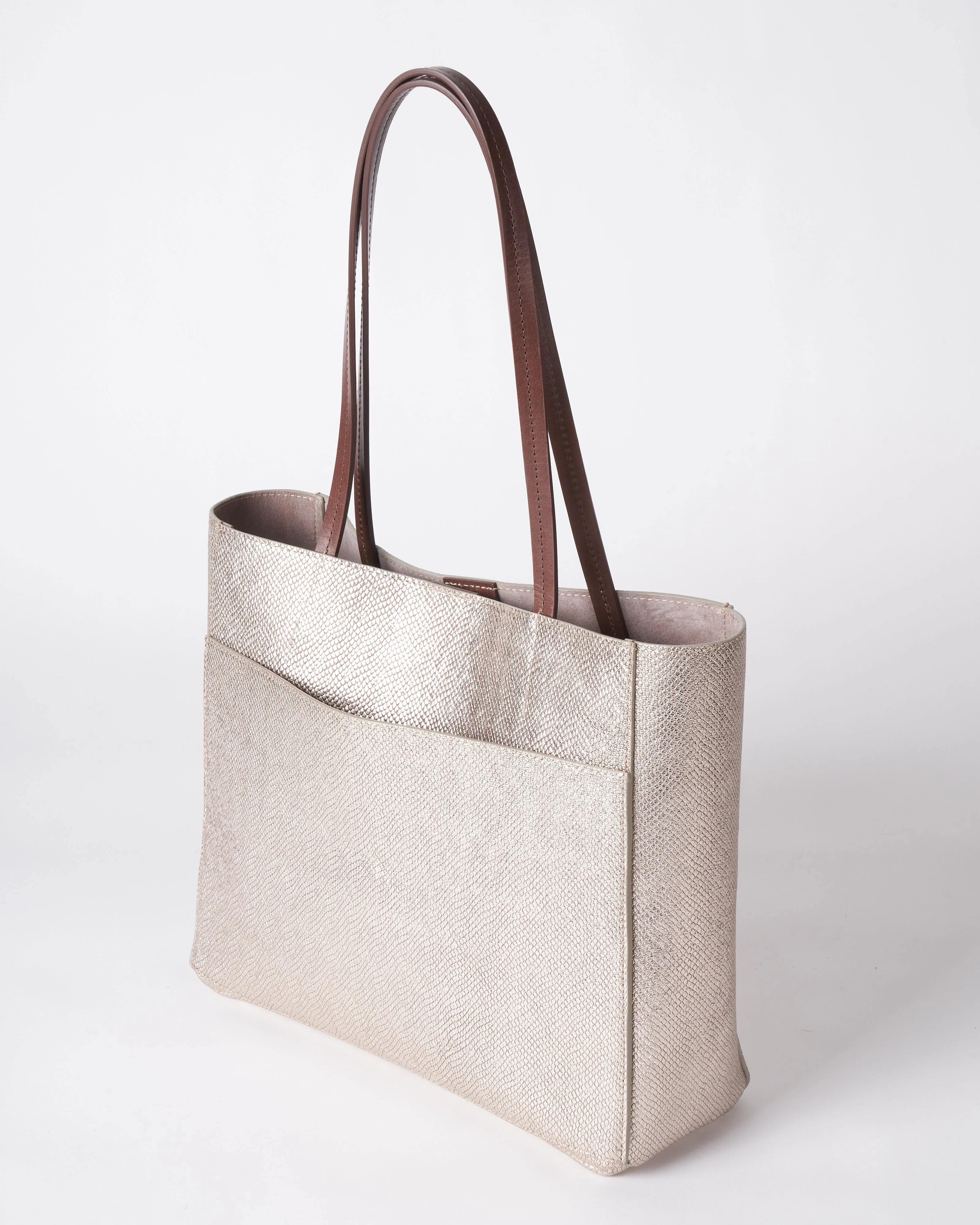 front pocket tote - silver serpent - Image 3