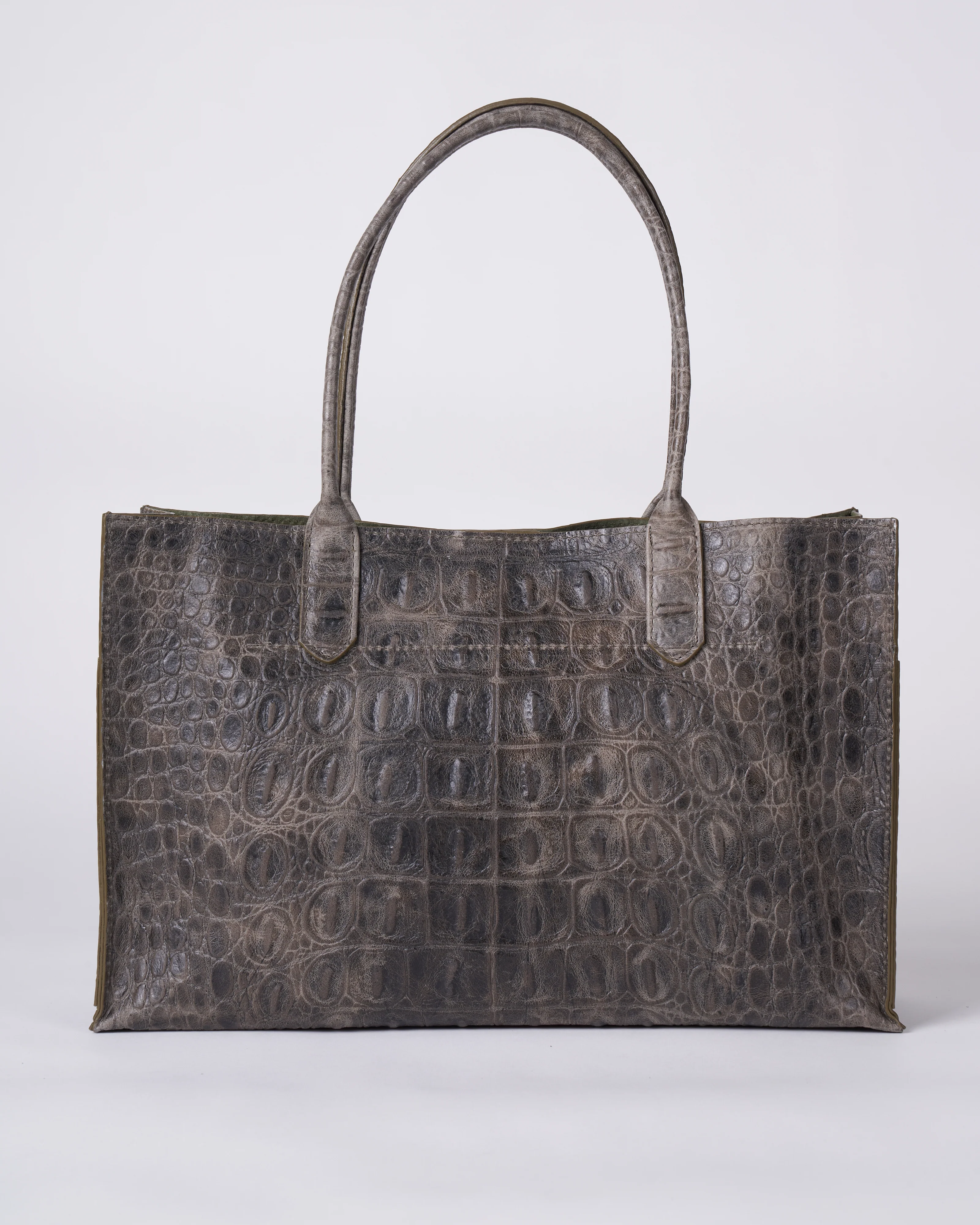 harbor tote - fossil embossed gator - Image 2