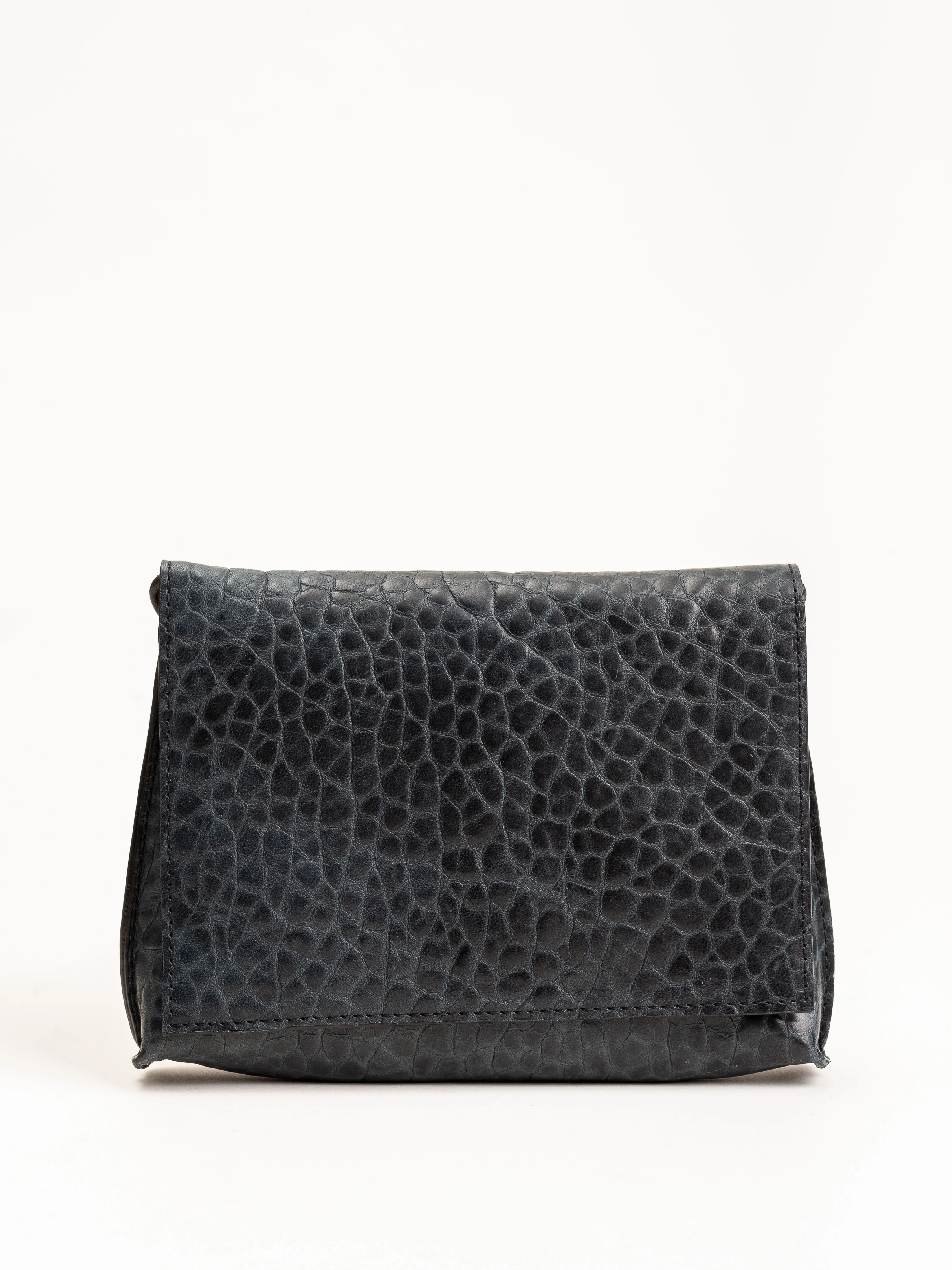 large puckered tote - blue sheepskin - Image 5