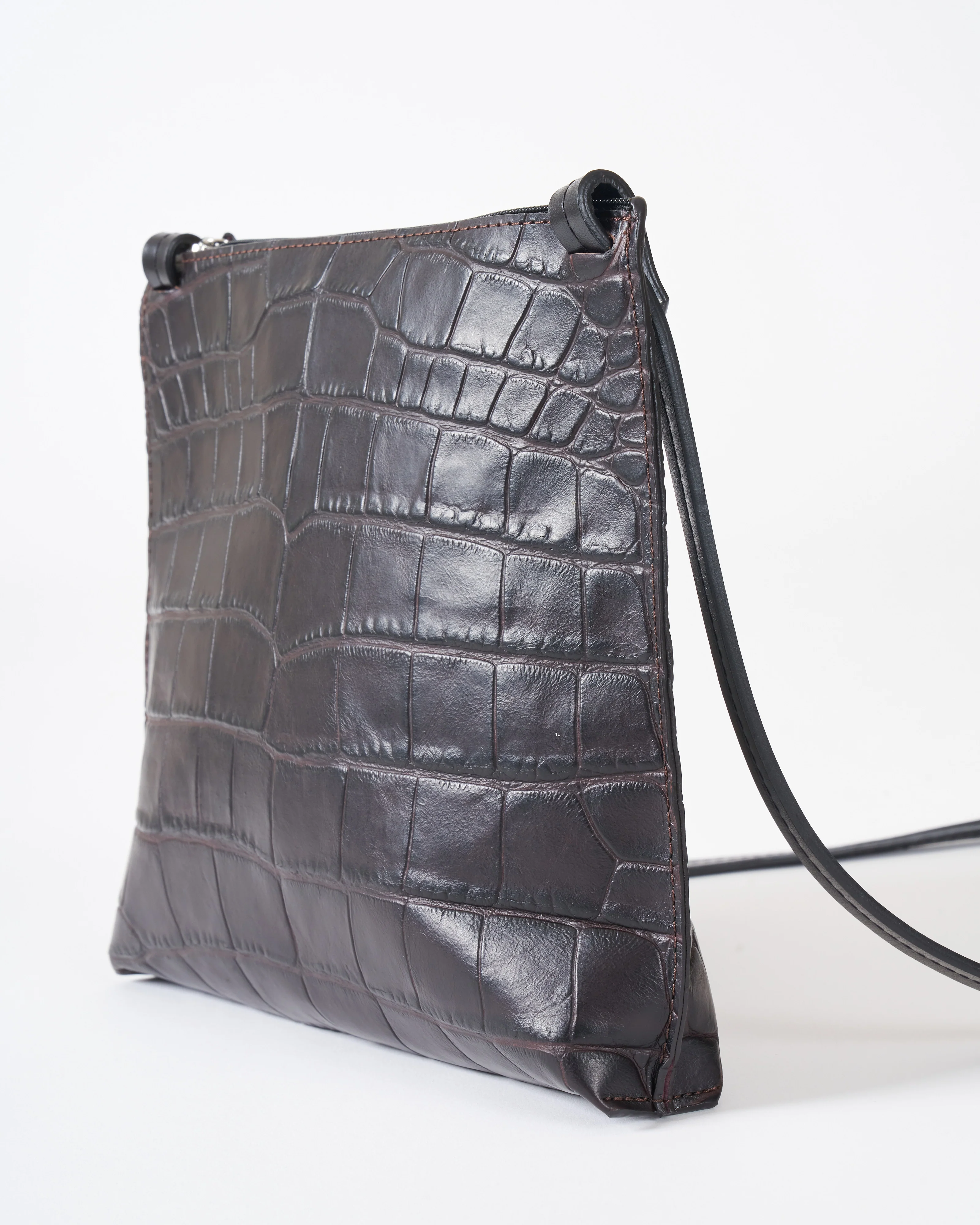 large strappy - espresso embossed croc - Image 3