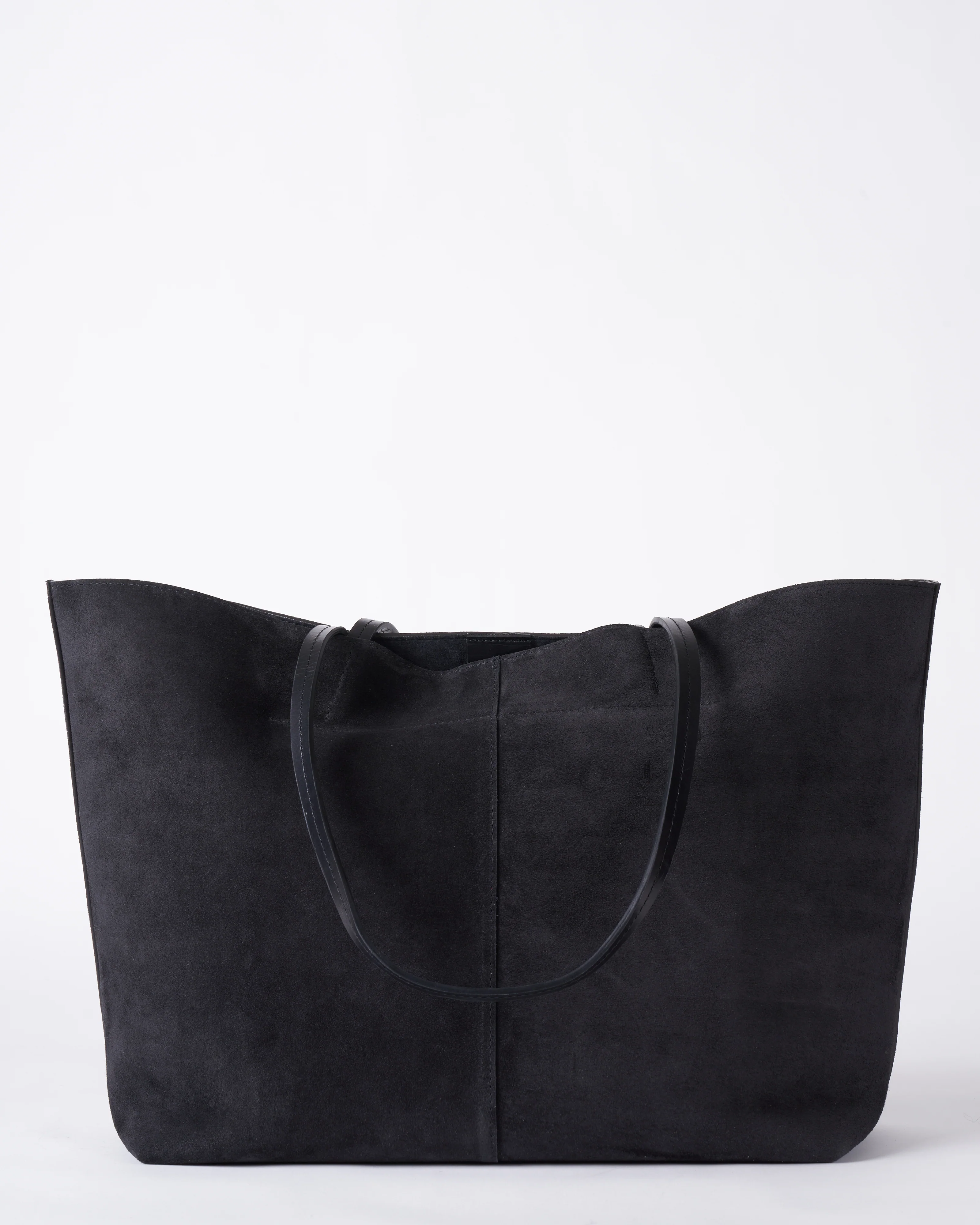 medium essential tote - black suede - Image 2
