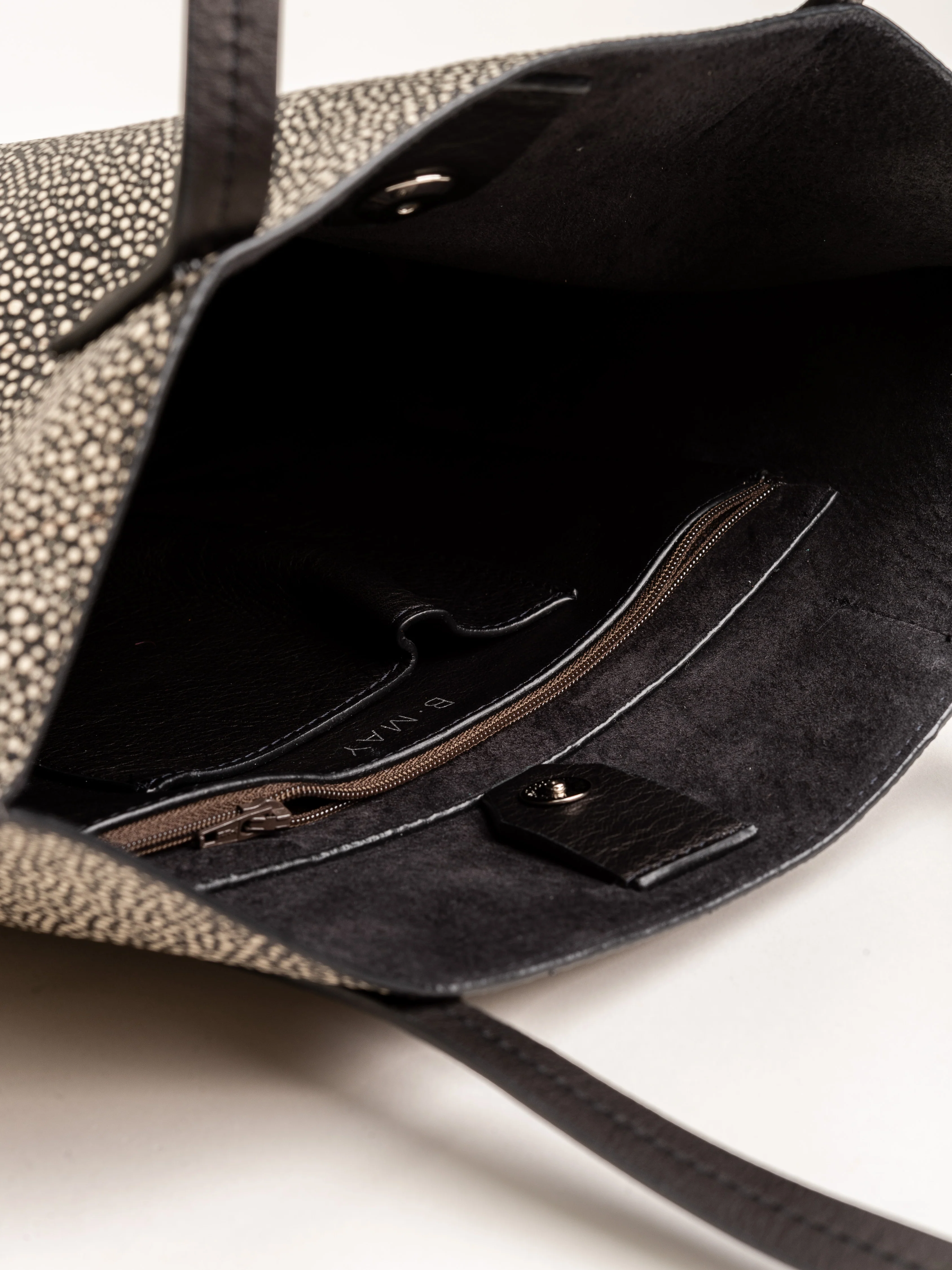 mezzo shopper - black shagreen - Image 5