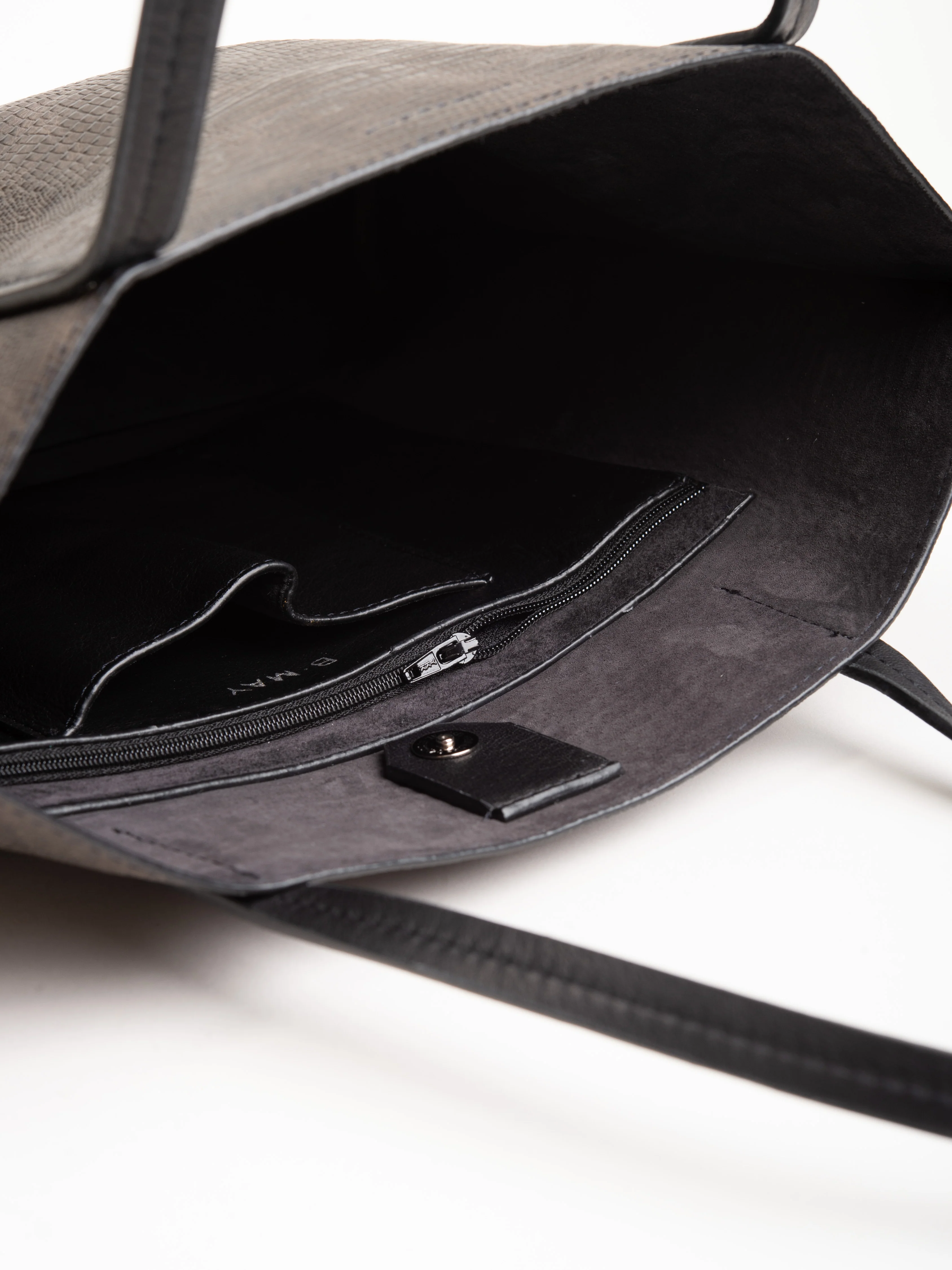 mezzo shopper - brown embossed lizard - Image 4