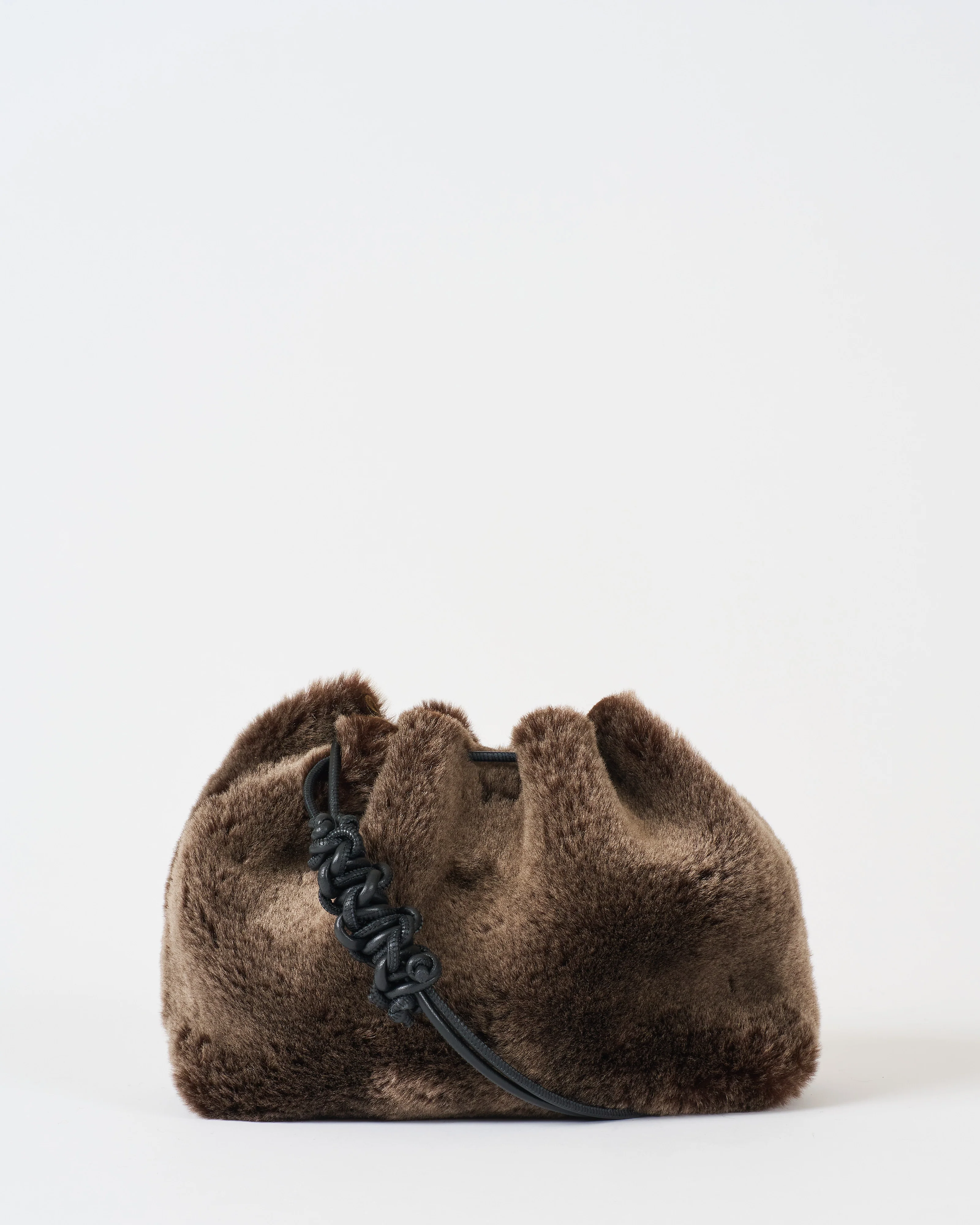 mini drawstring shearling - Image 2