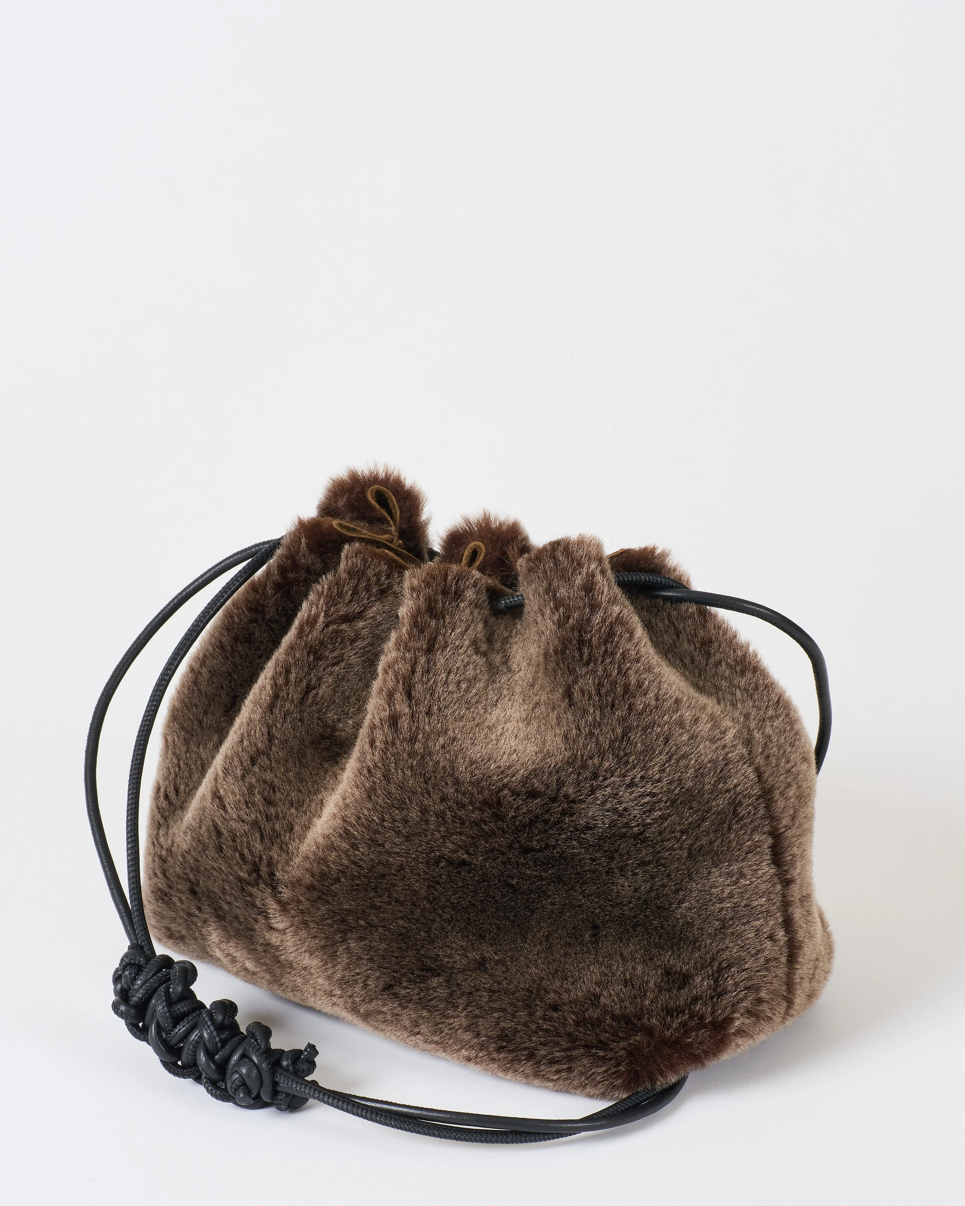 mini drawstring shearling - Image 3