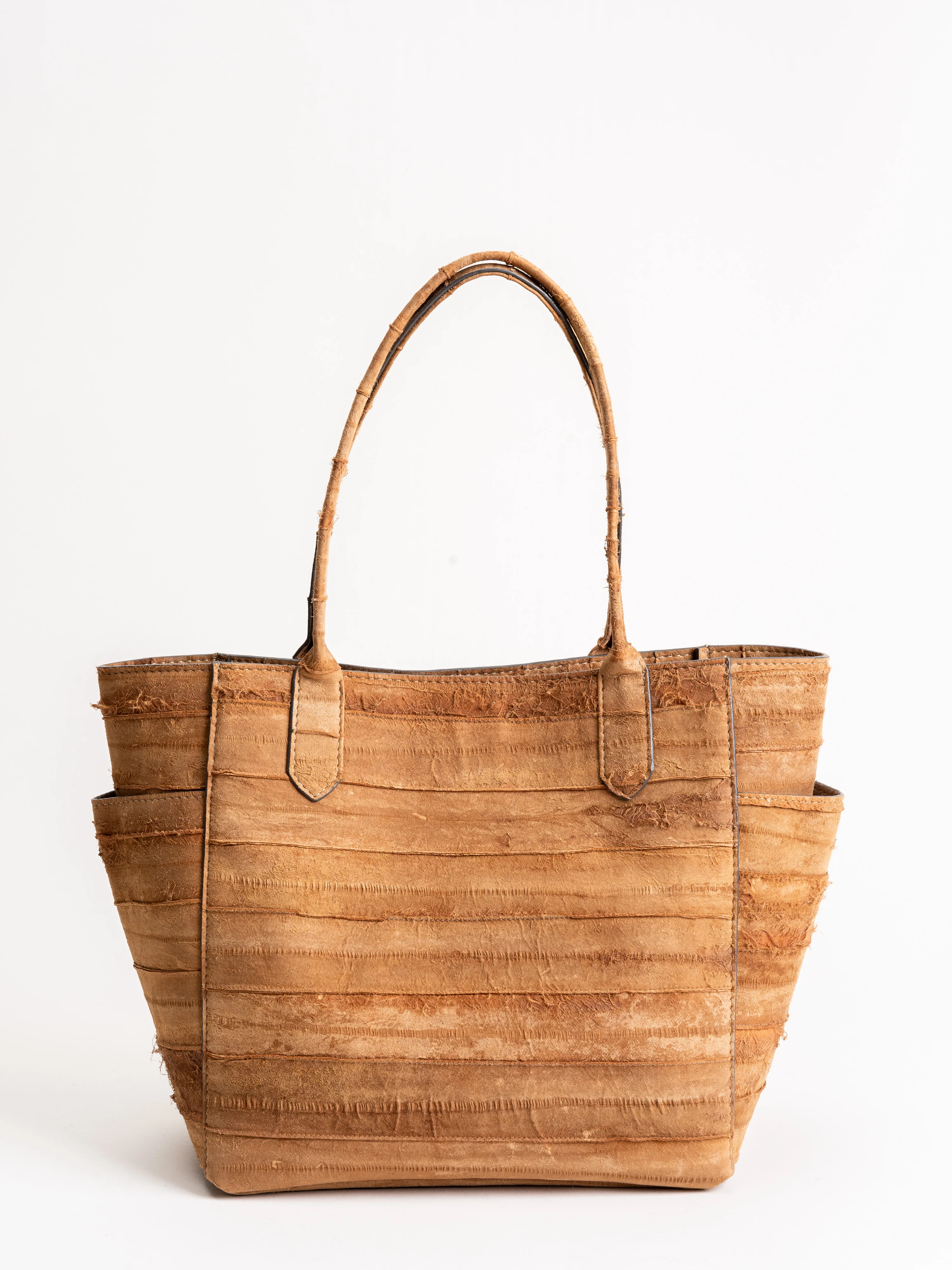 mini pocket tote - reverse eel caramel - Image 2