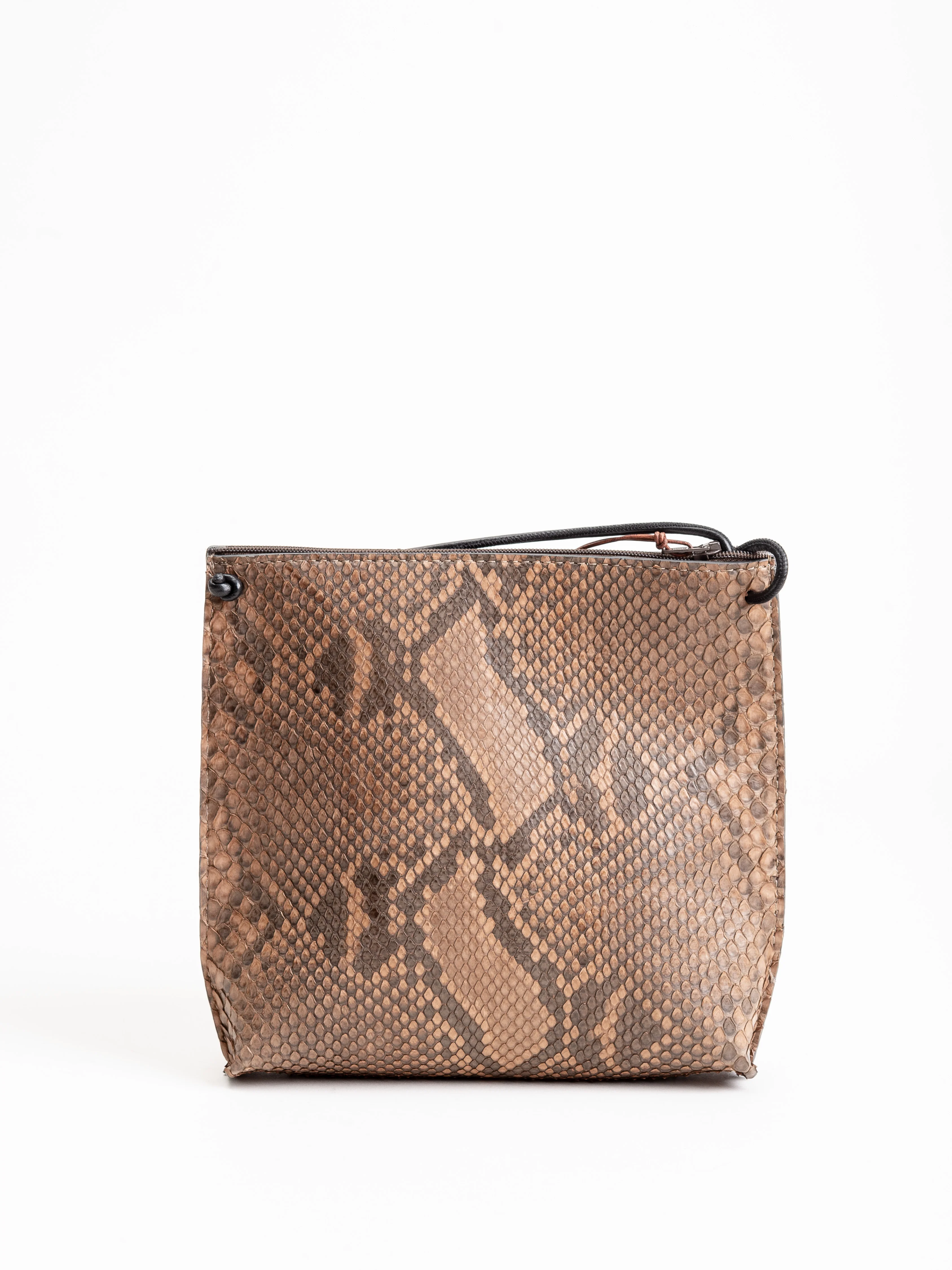 strappy pouch - brown diamond python - Image 2