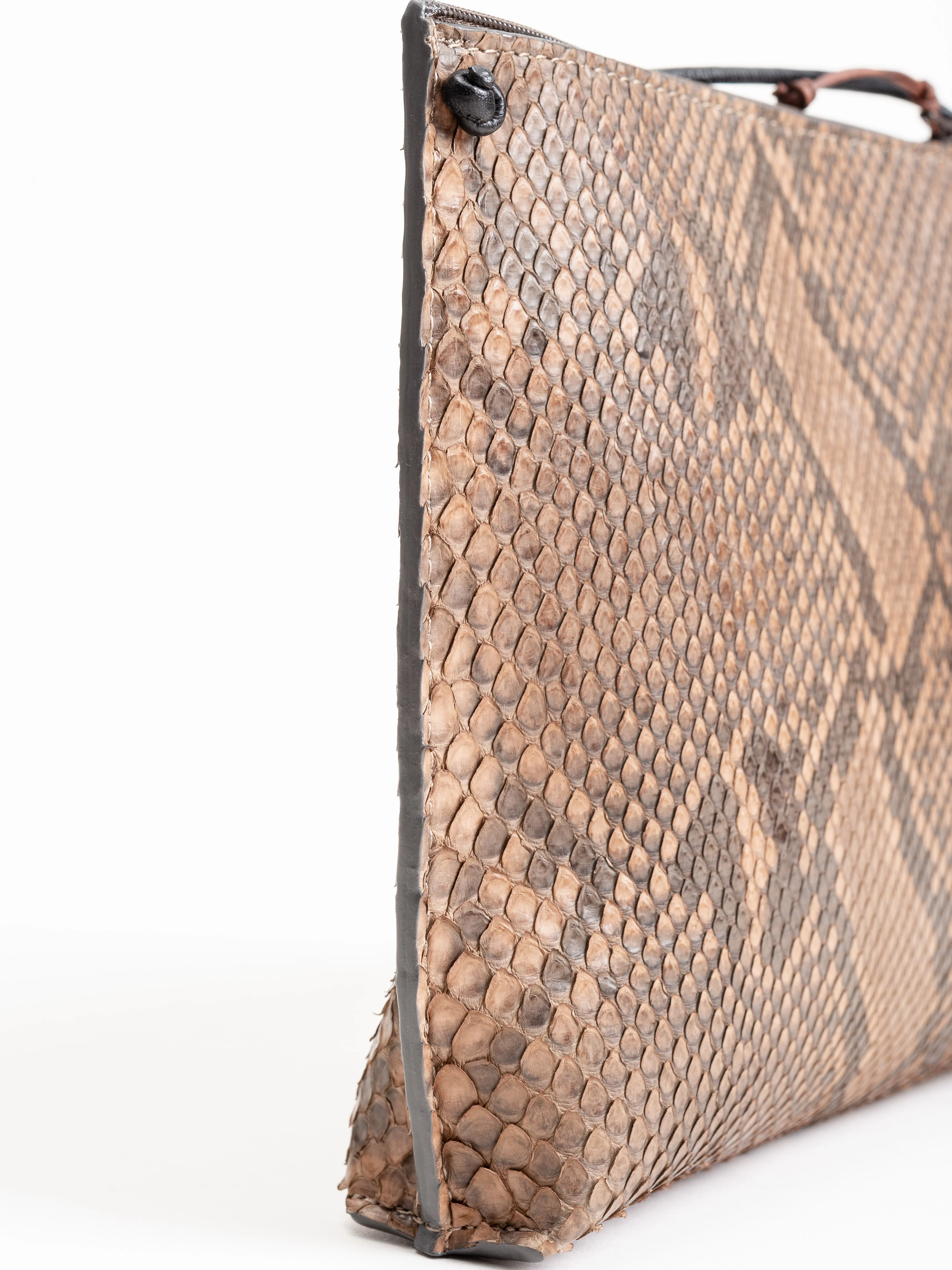 strappy pouch - brown diamond python - Image 3