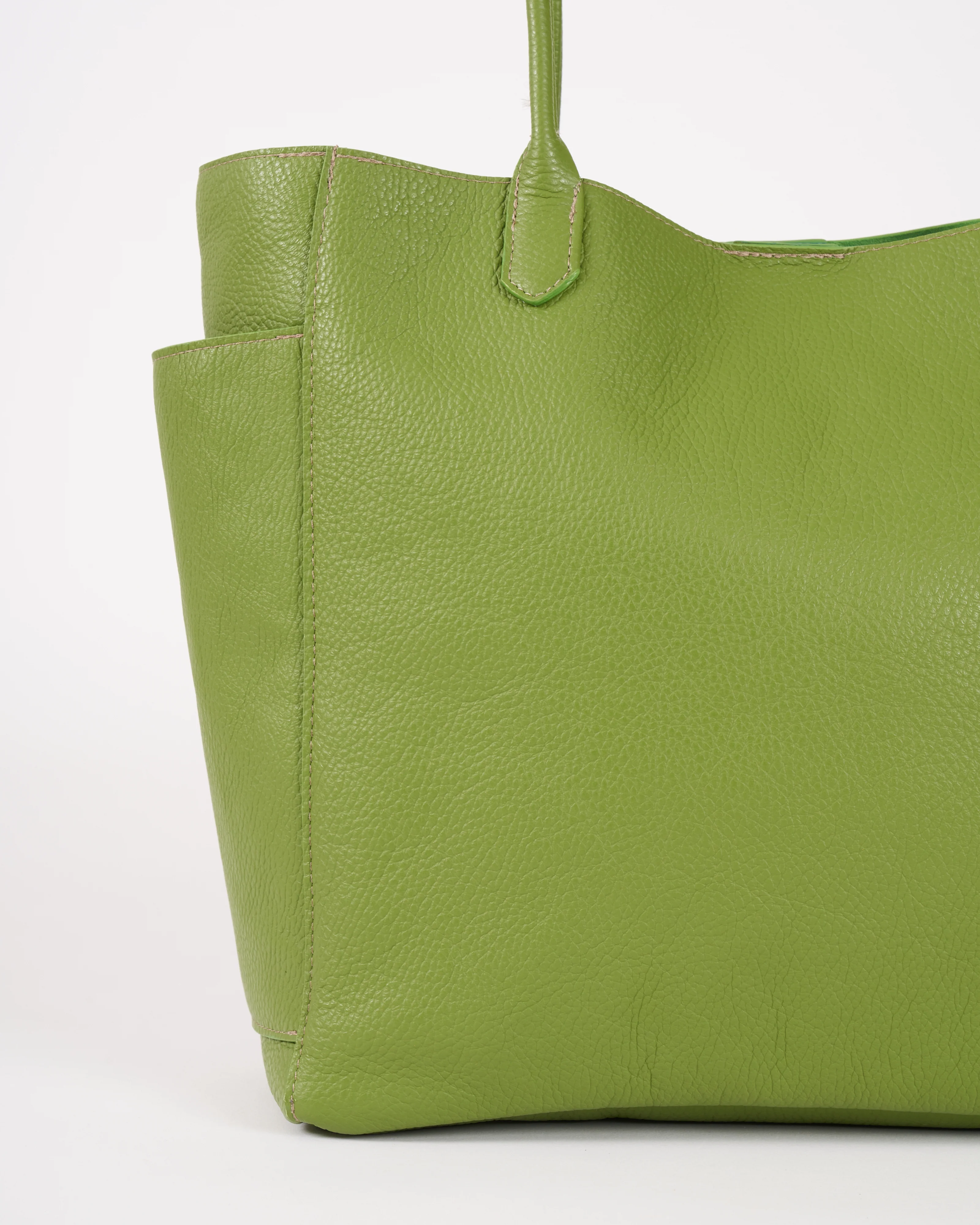 slouchy pocket tote - leaf calf - Image 2