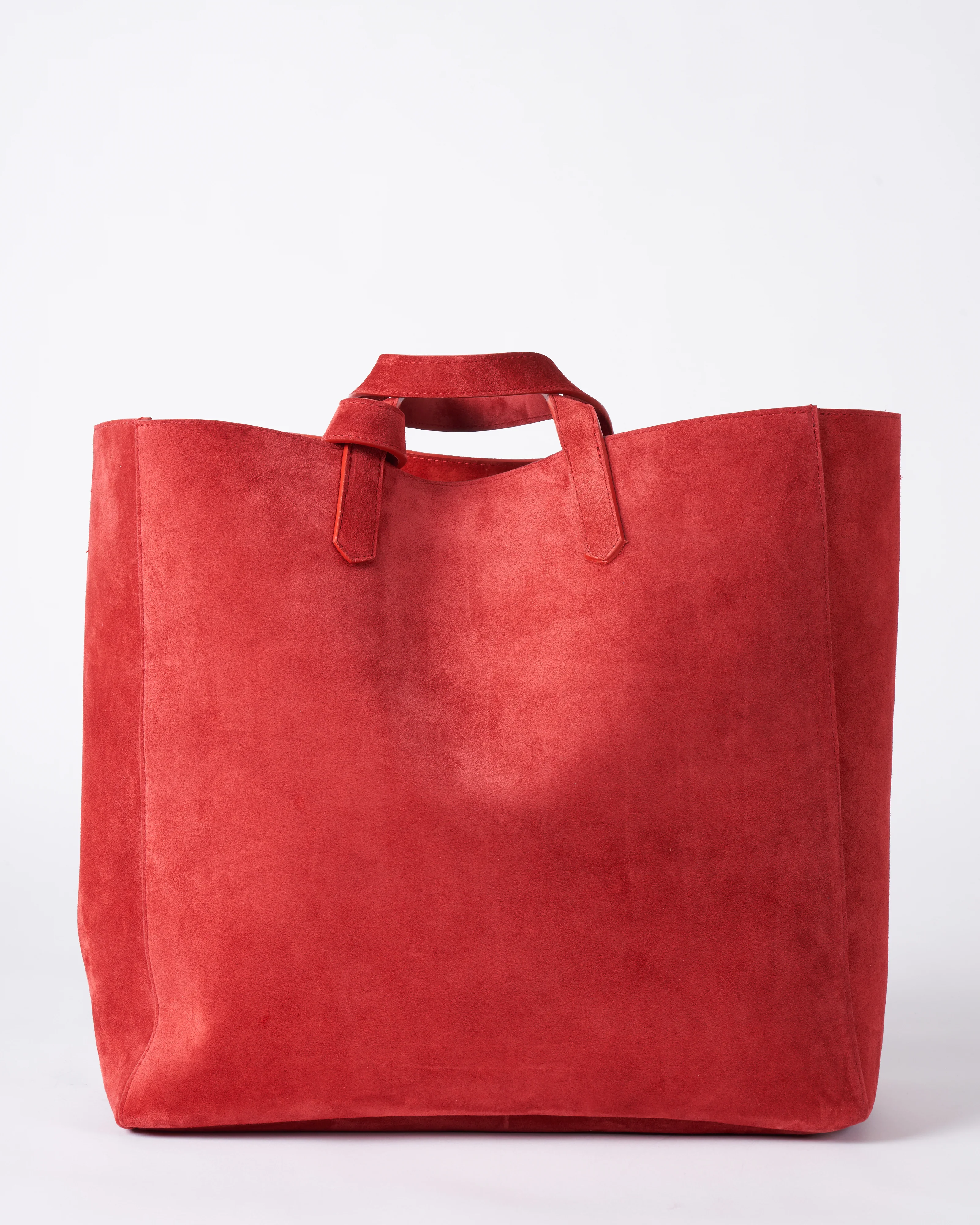 slouchy tote - red suede - Image 2