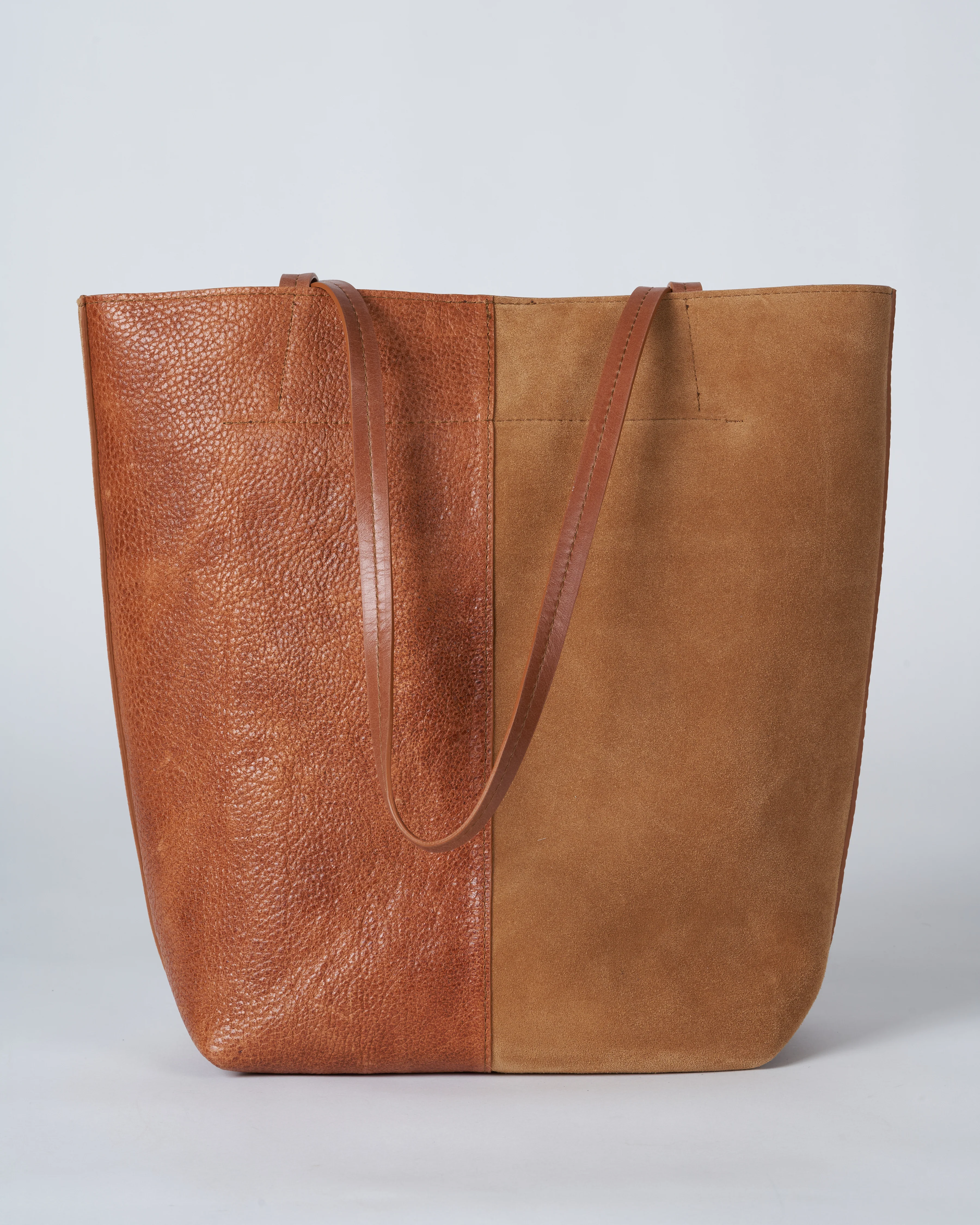 small essential bag - 2 tone saddle ovino/suede - Image 2