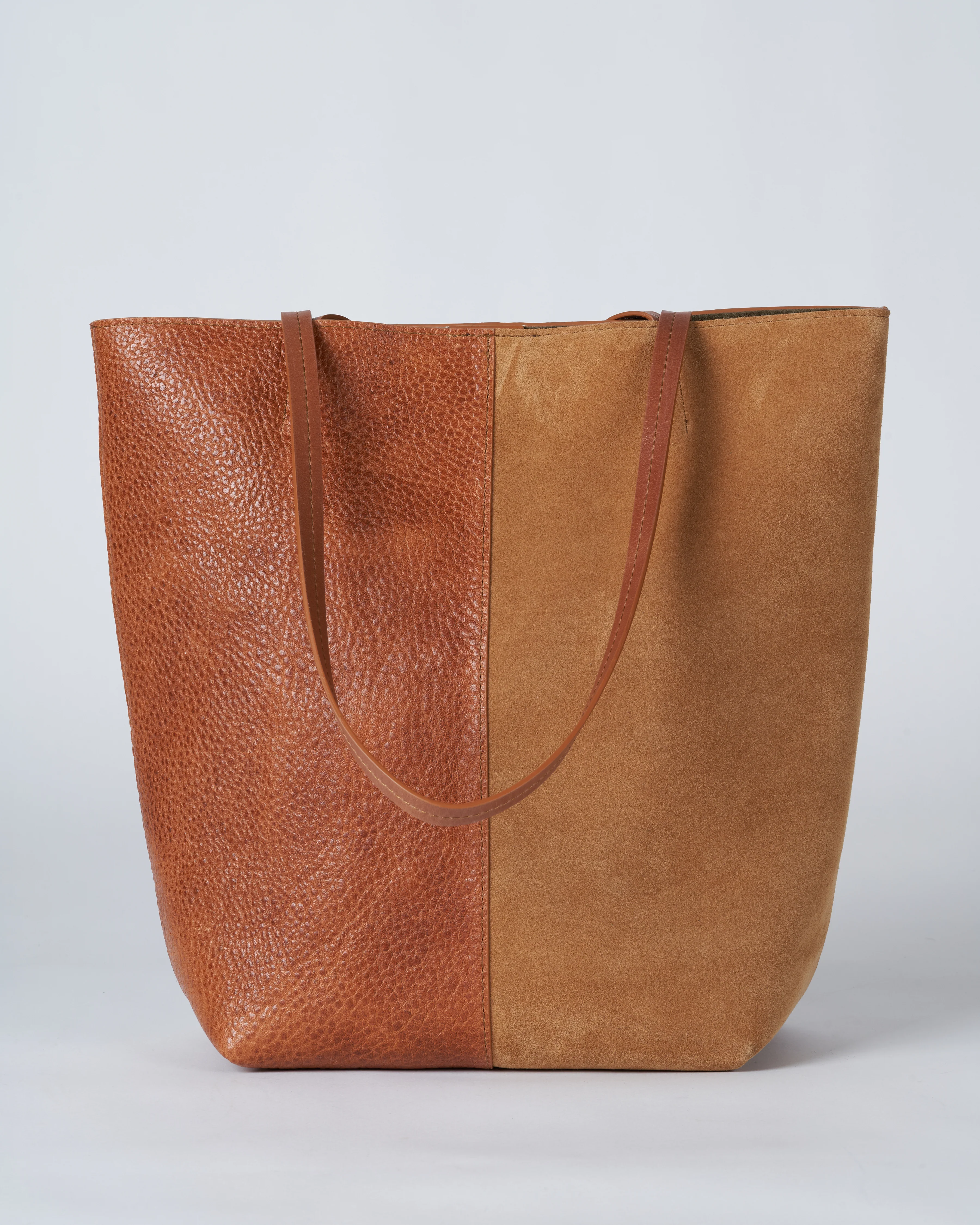 small essential bag - 2 tone saddle ovino/suede - Image 3