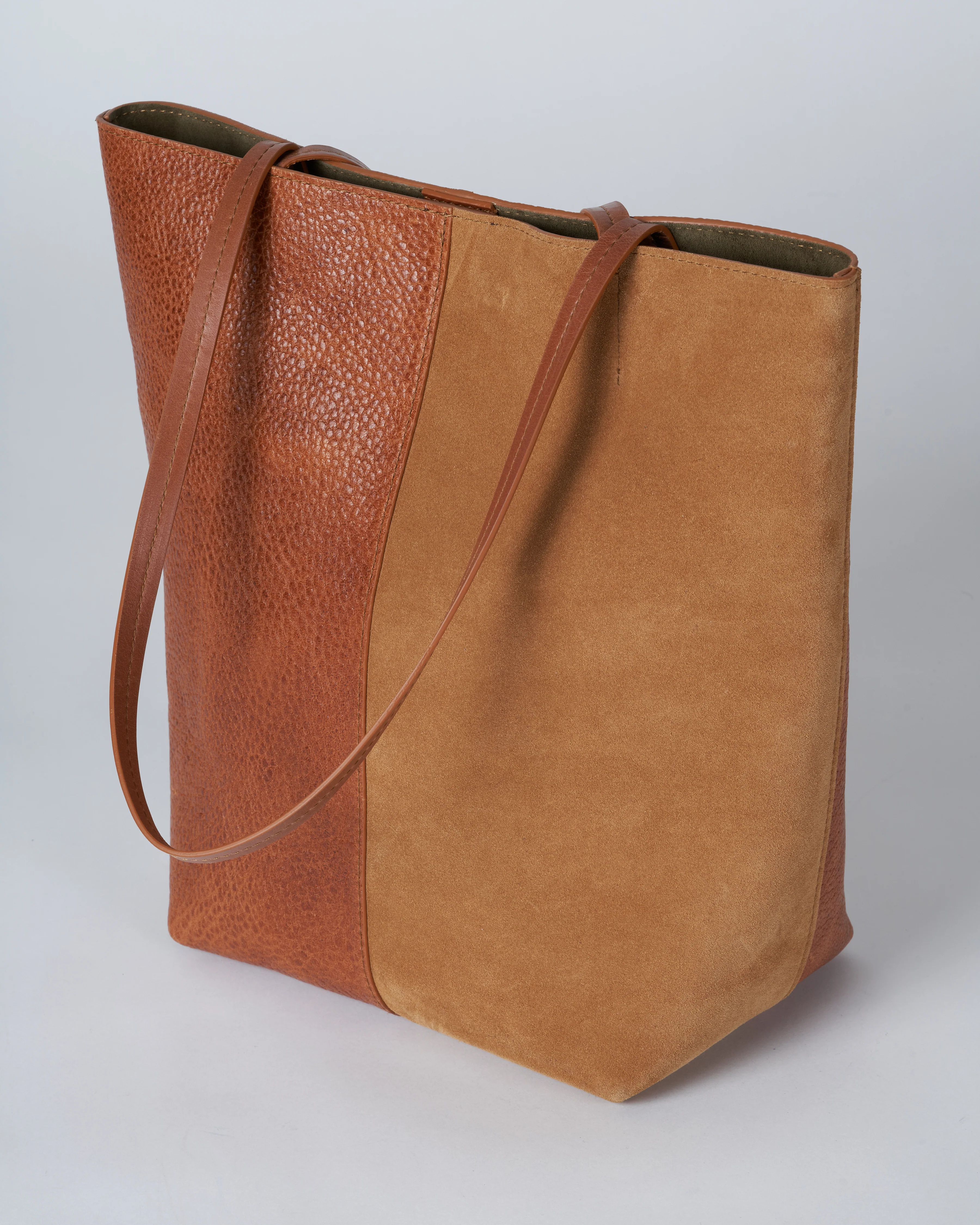 small essential bag - 2 tone saddle ovino/suede - Image 4