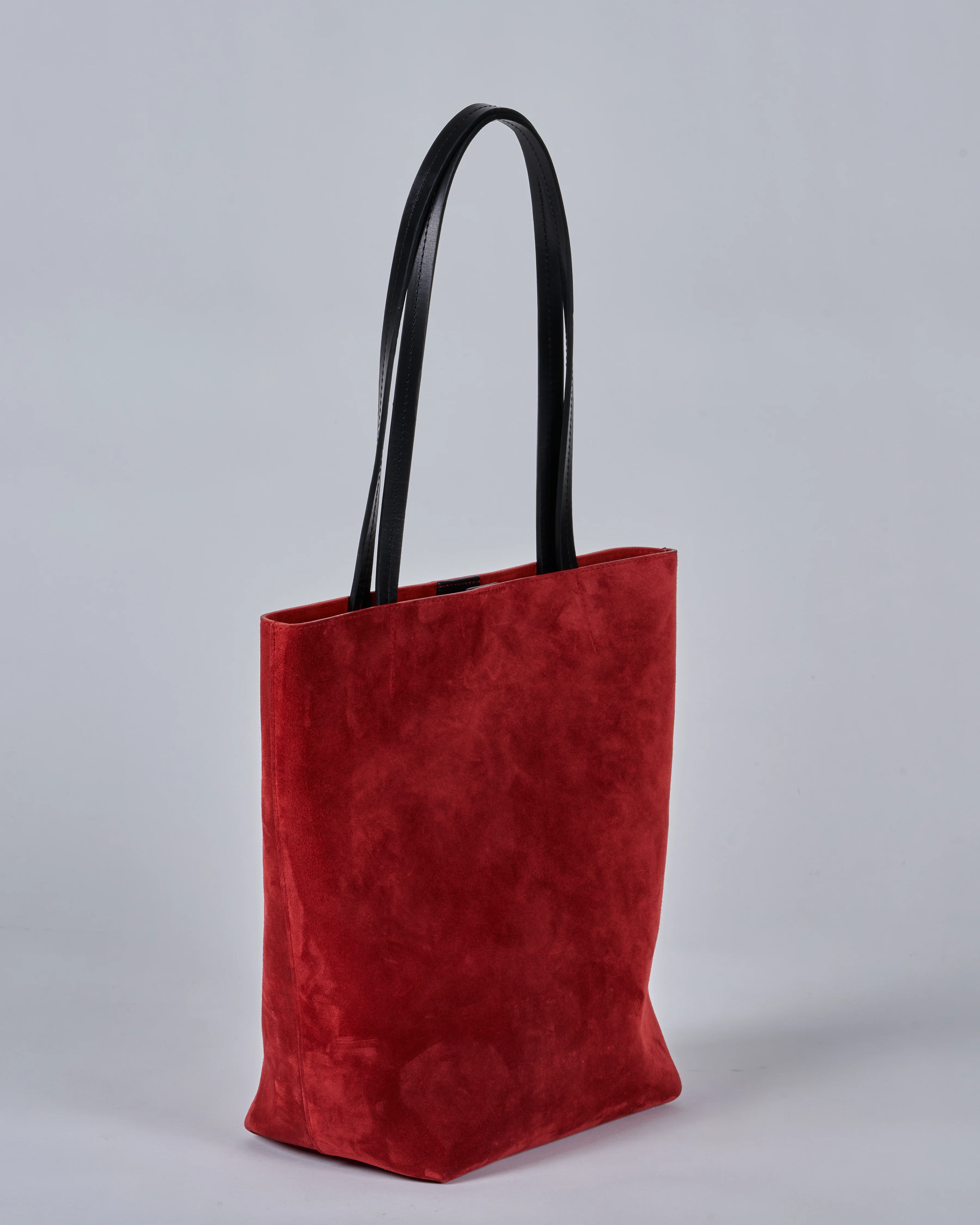small essential tote - red suede - Image 2
