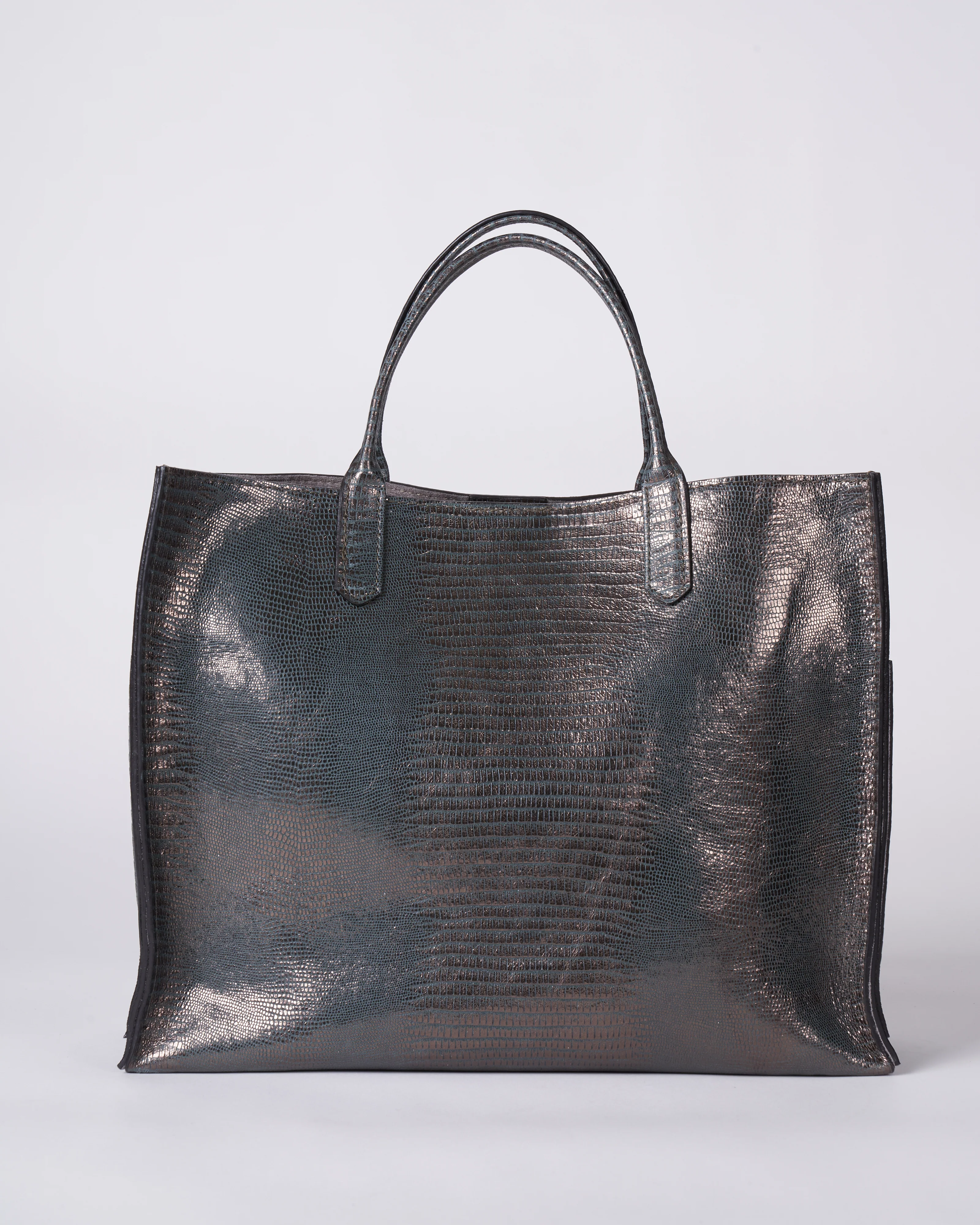 small harbor tote - metal embossed lizard - Image 2