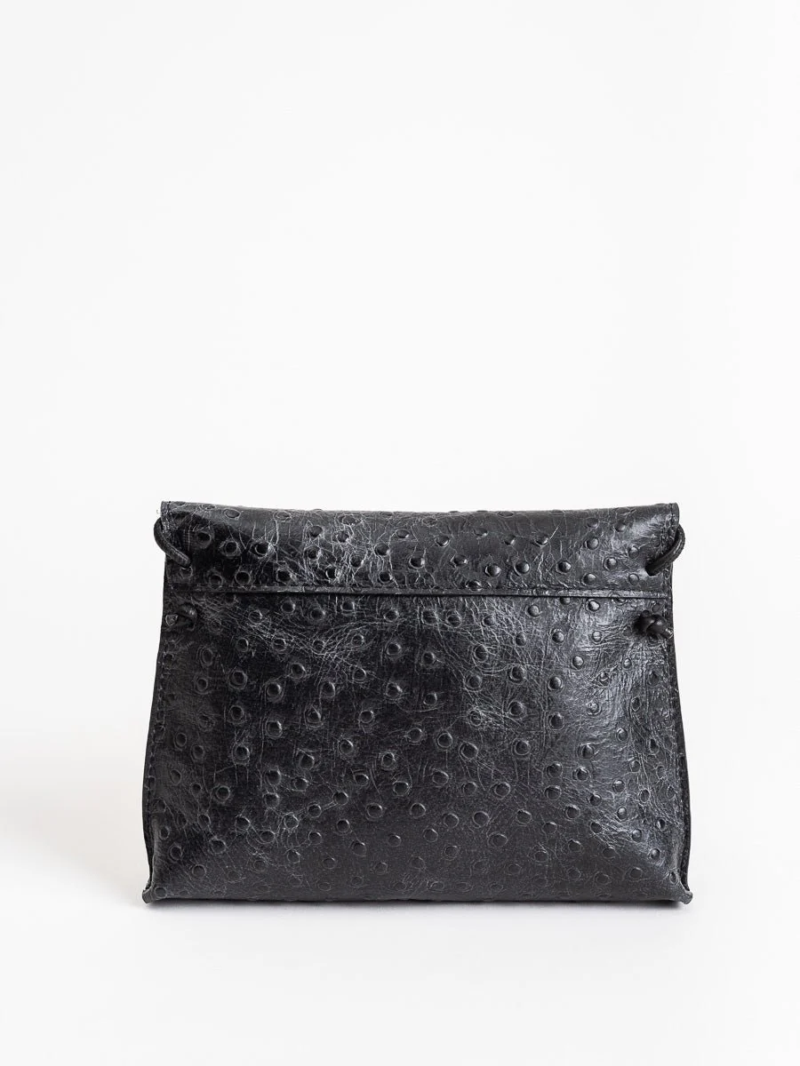 strappy foldover - embossed ostritch - Image 2