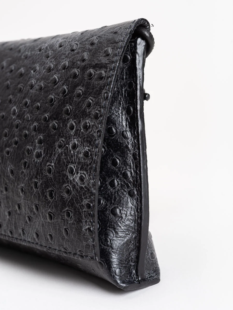 strappy foldover - embossed ostritch - Image 3