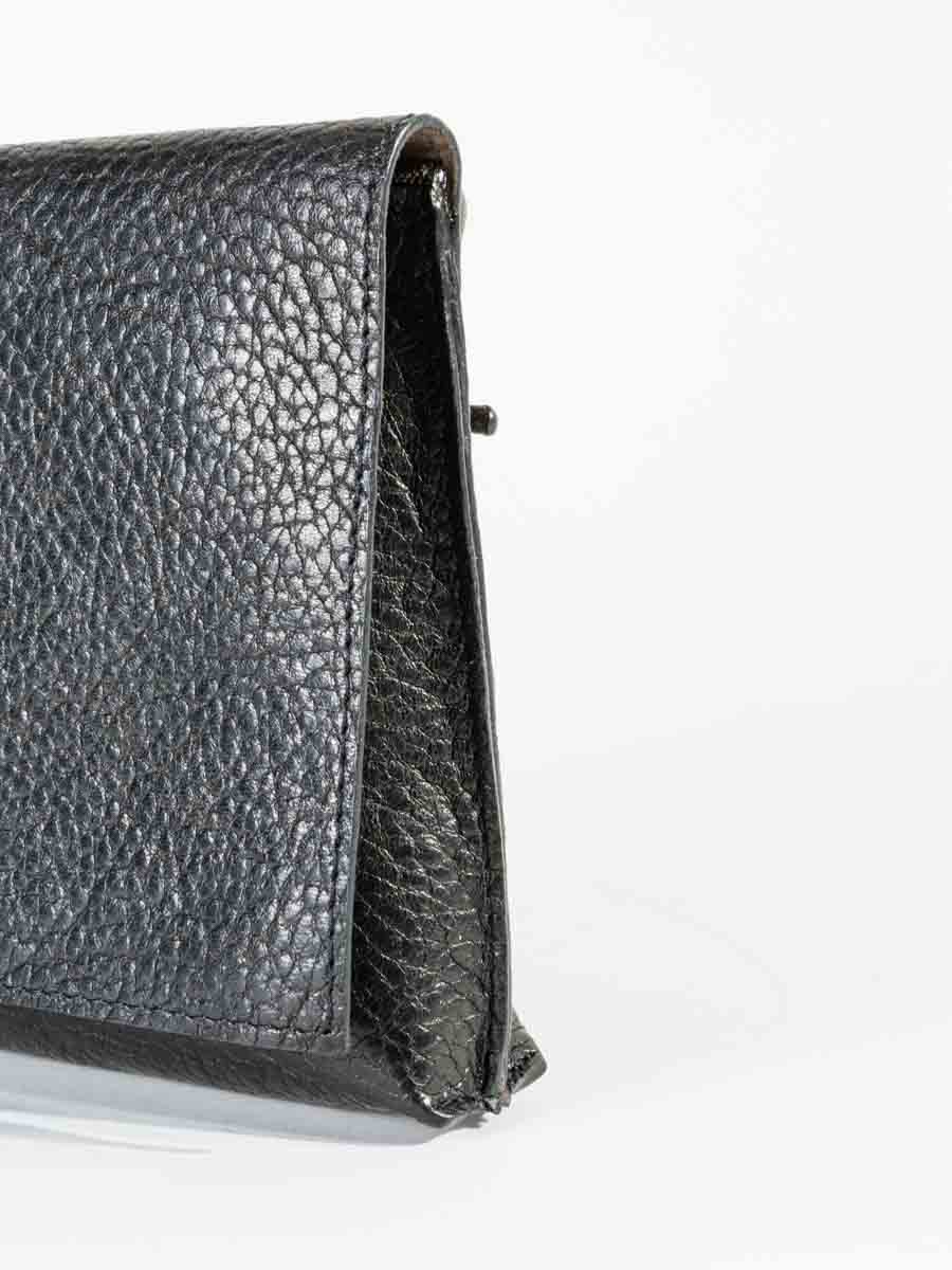 strappy foldover - black grained - Image 2