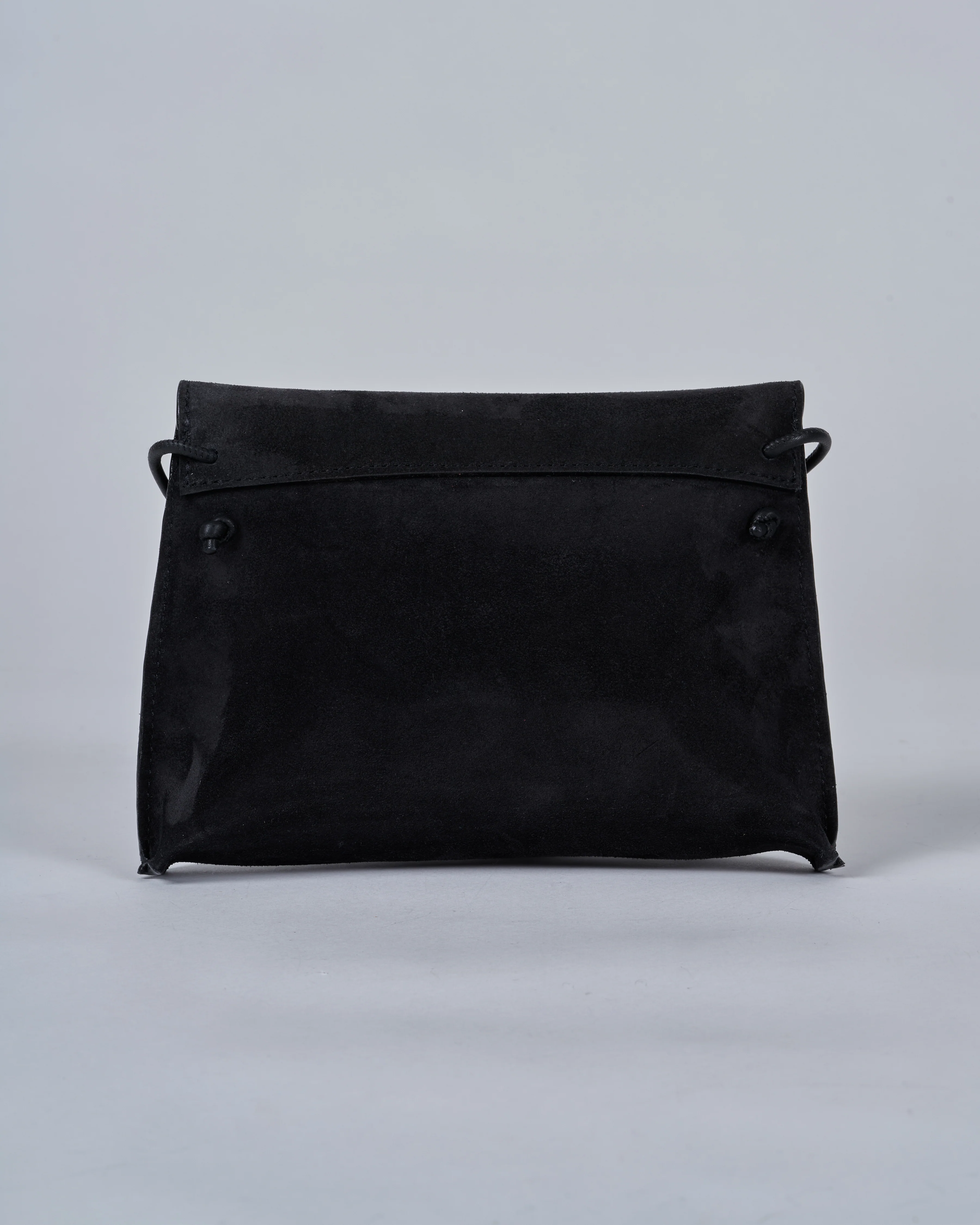 strappy foldover - black suede - Image 3