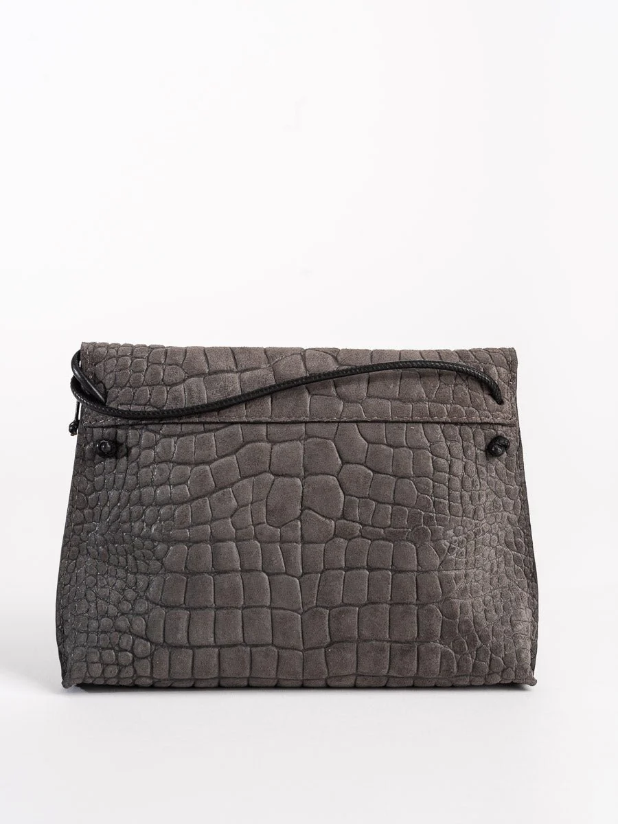 strappy foldover - flannel sueded gray - Image 2