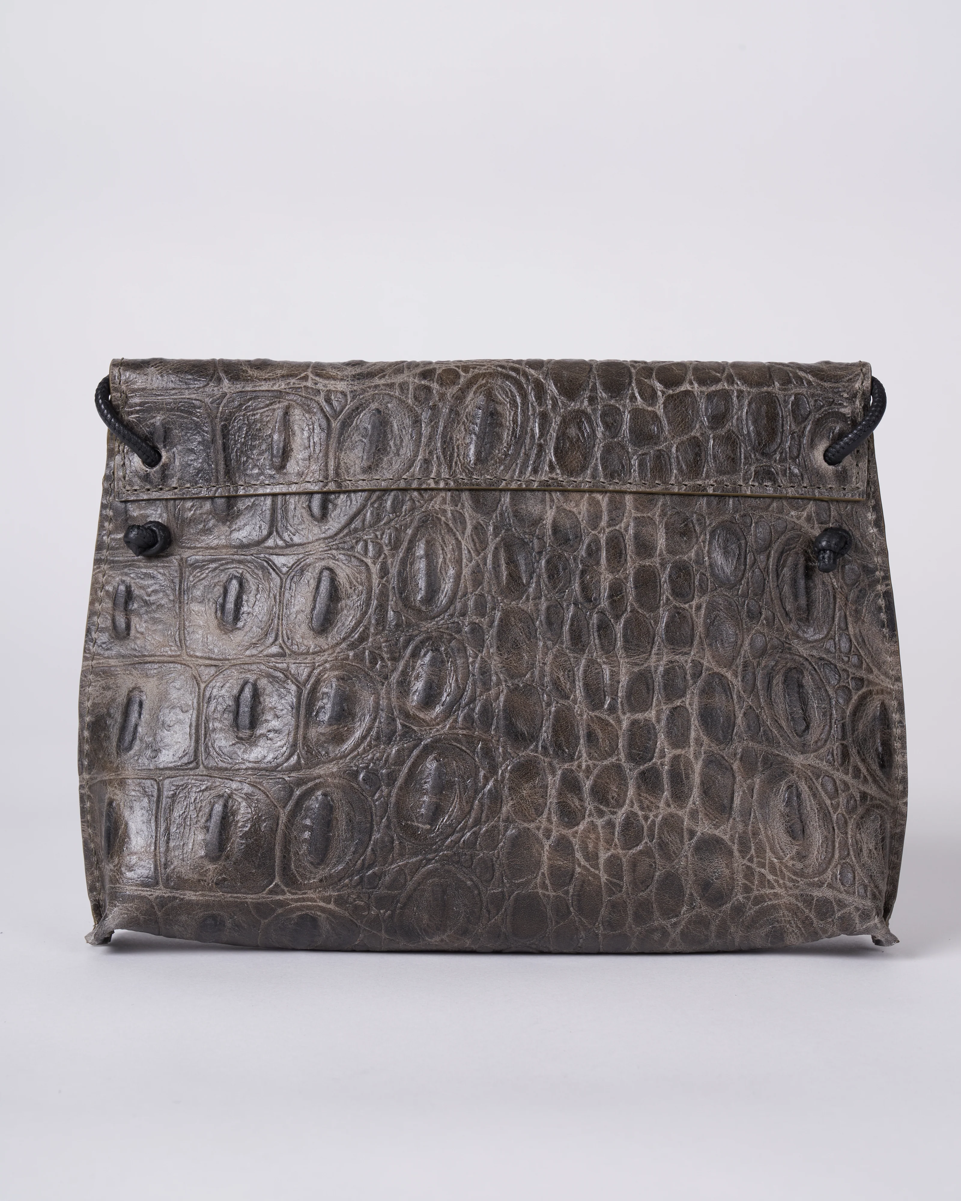 strappy foldover - fossil embossed gator - Image 2