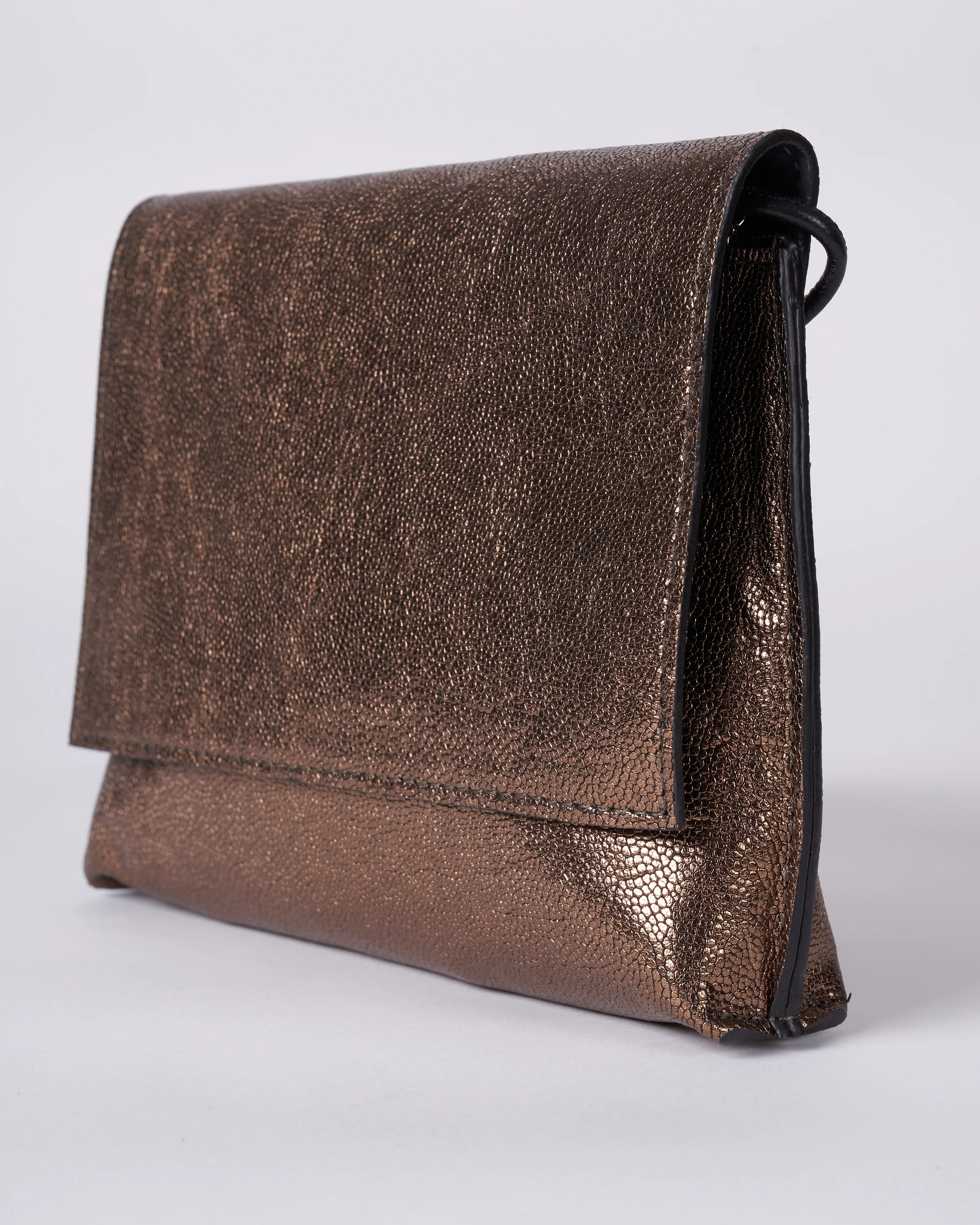 strappy foldover - gold embossed dots - Image 3
