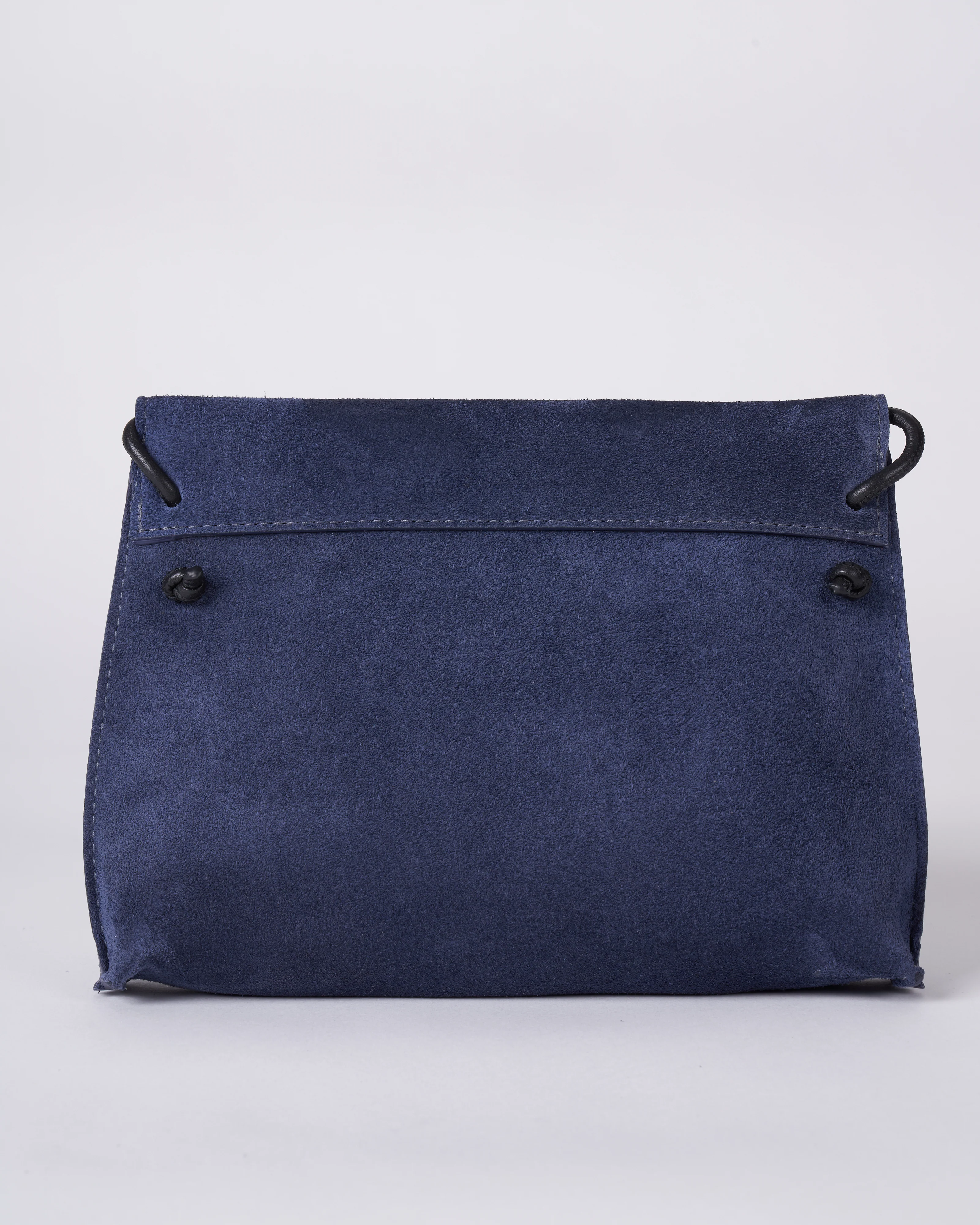 strappy foldover - indigo suede - Image 2