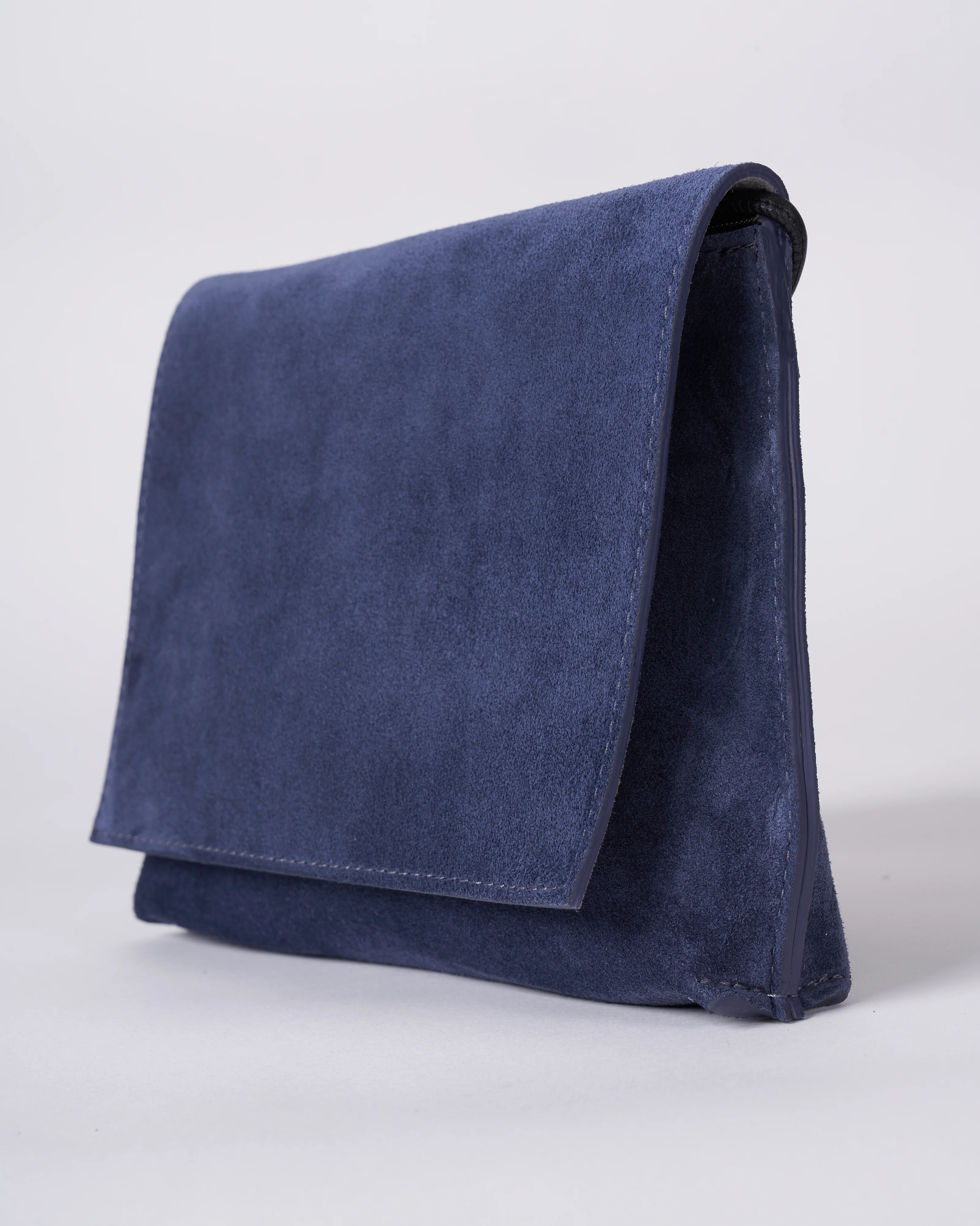 strappy foldover - indigo suede - Image 3