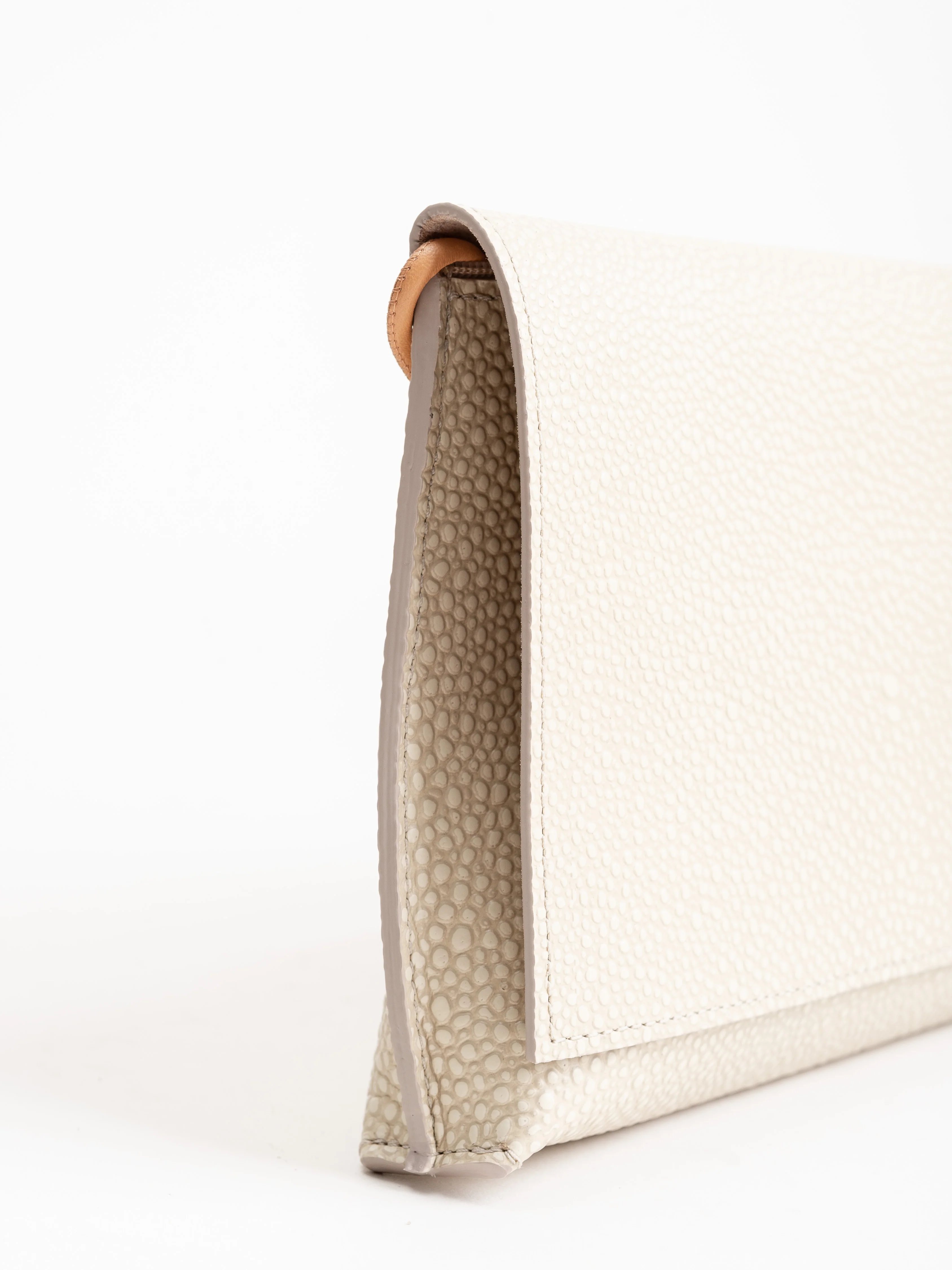 strappy foldover - ivory shagreen - Image 3