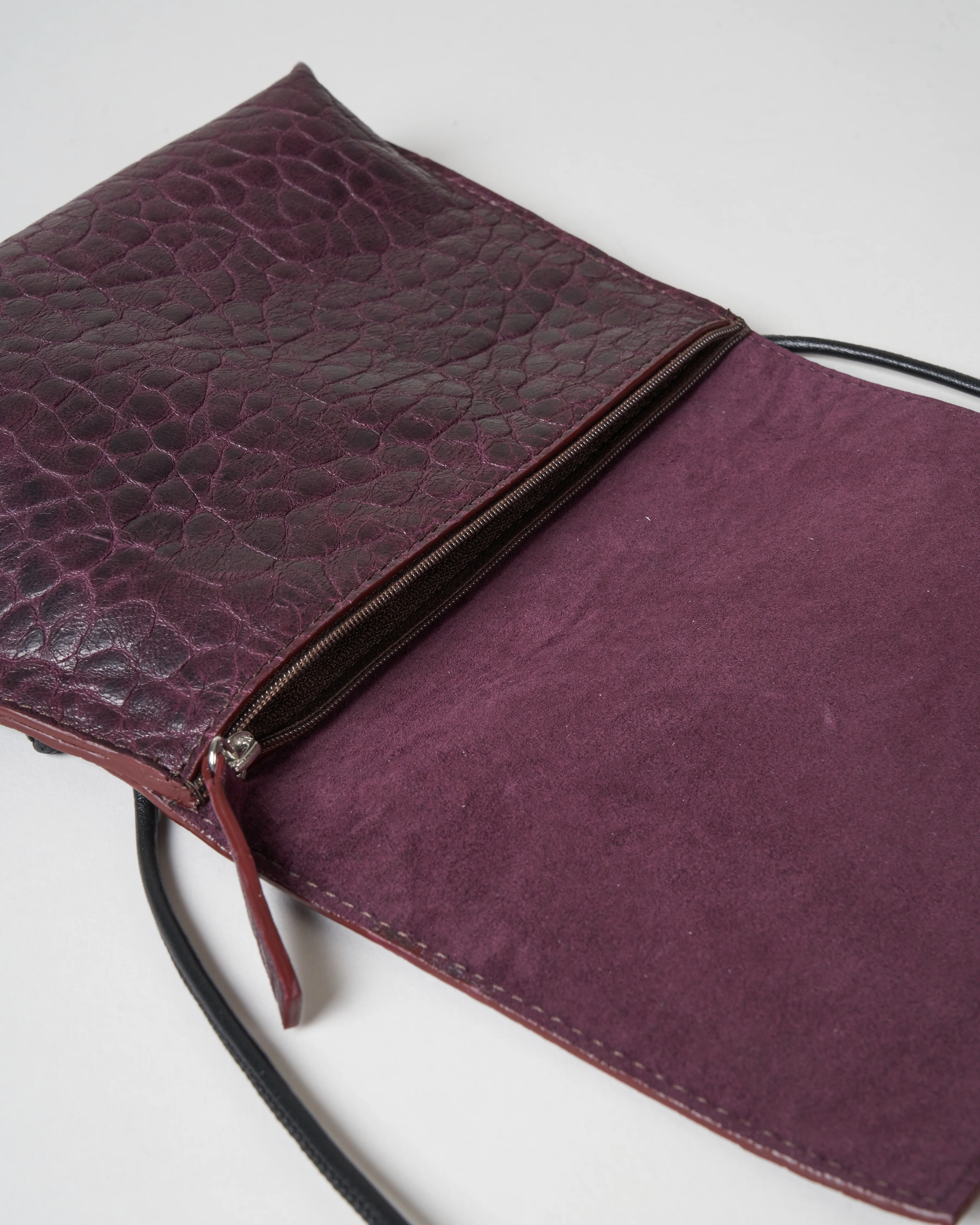 strappy foldover - mulberry pebble - Image 3