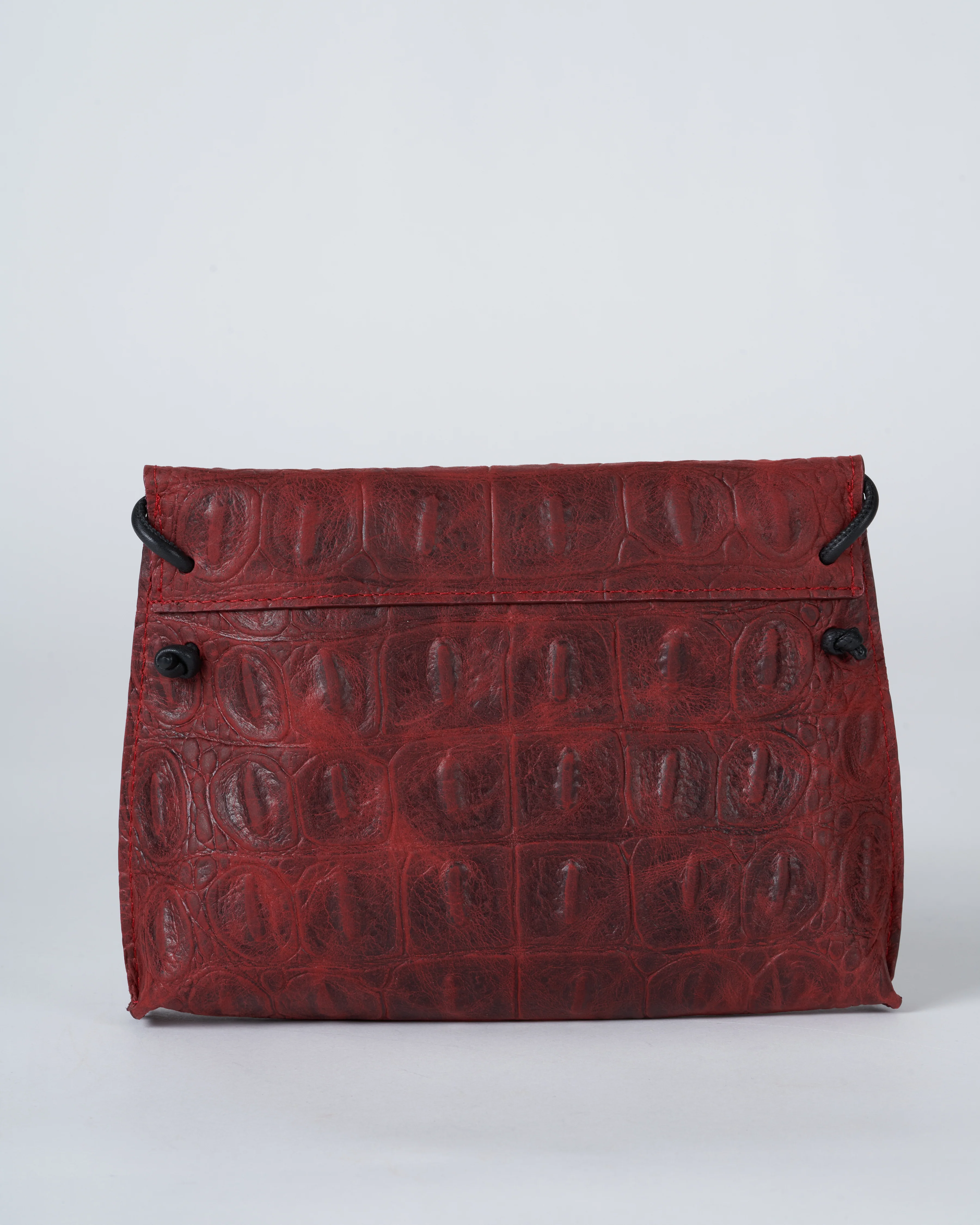 strappy foldover - red gator - Image 2
