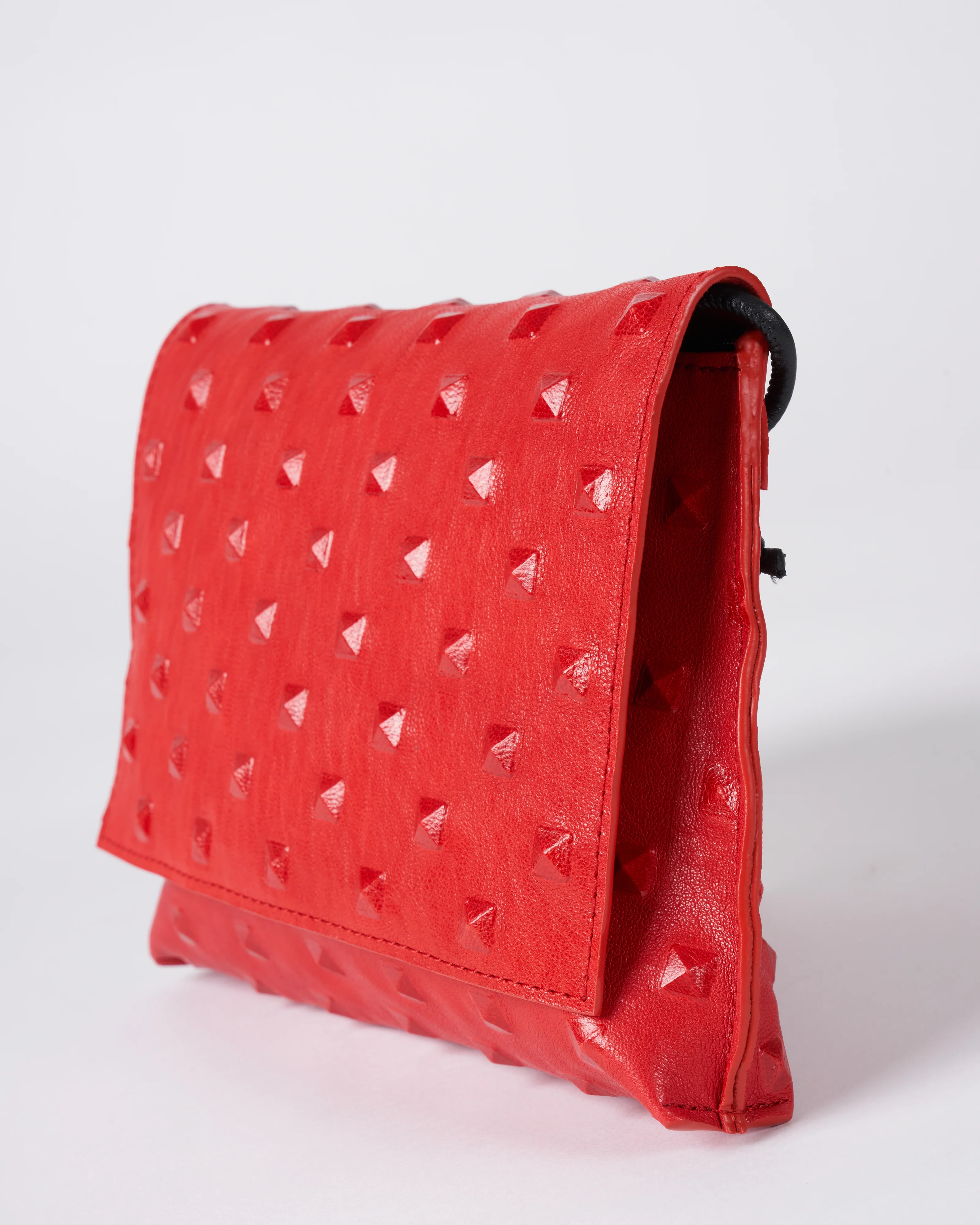 strappy foldover - red stud - Image 3