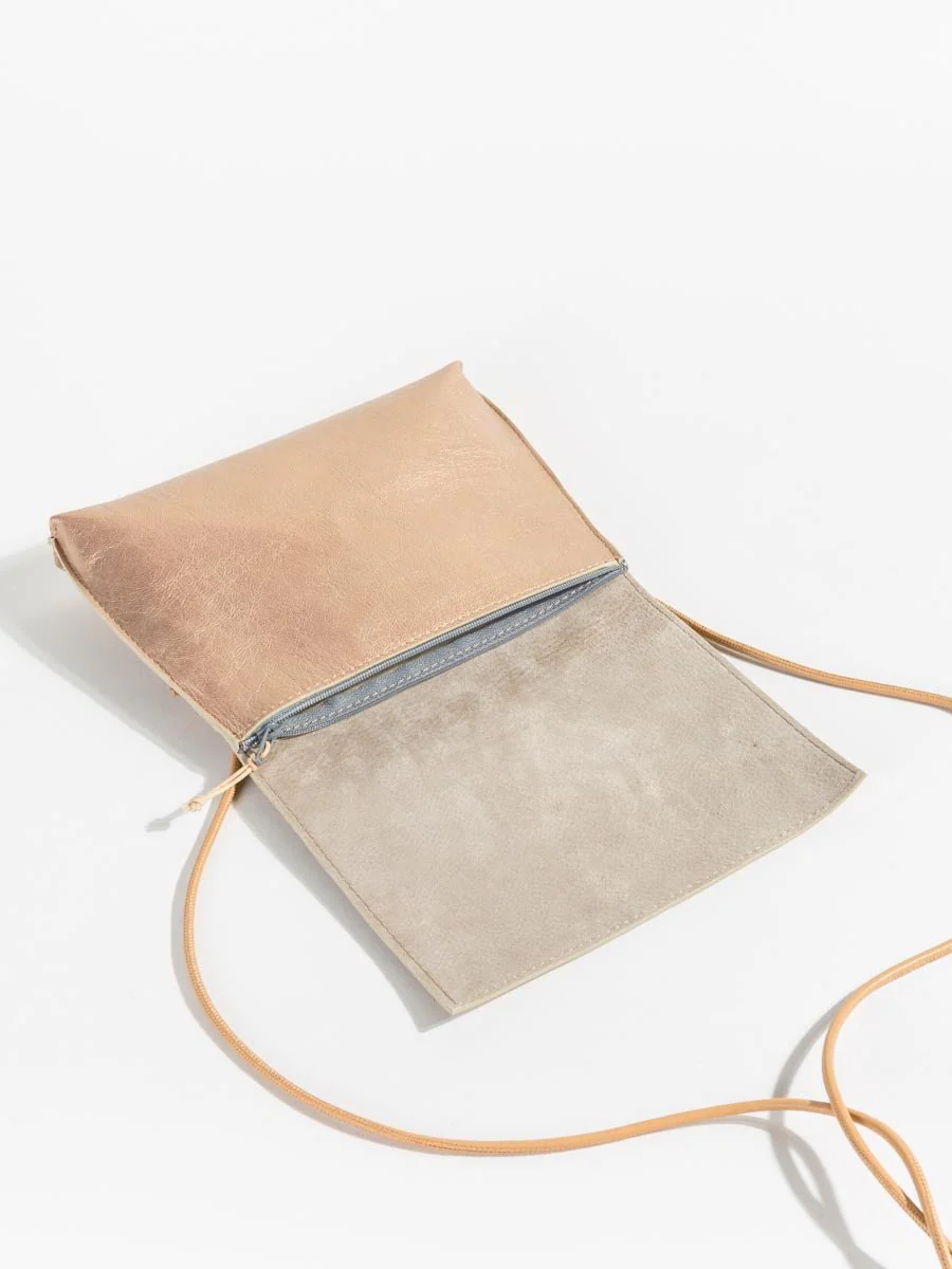 strappy foldover - rose gold - Image 4