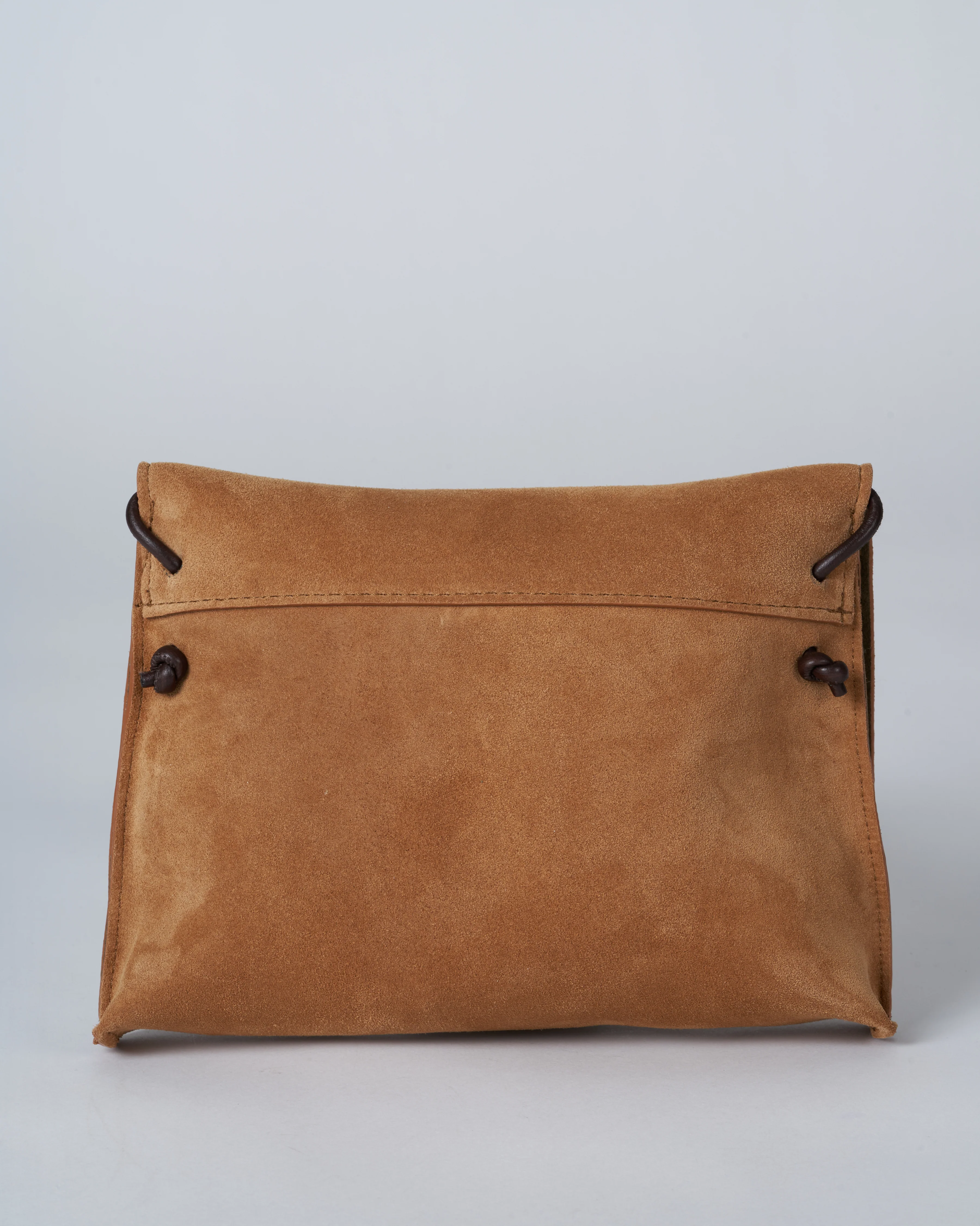 strappy foldover - saddle suede - Image 3