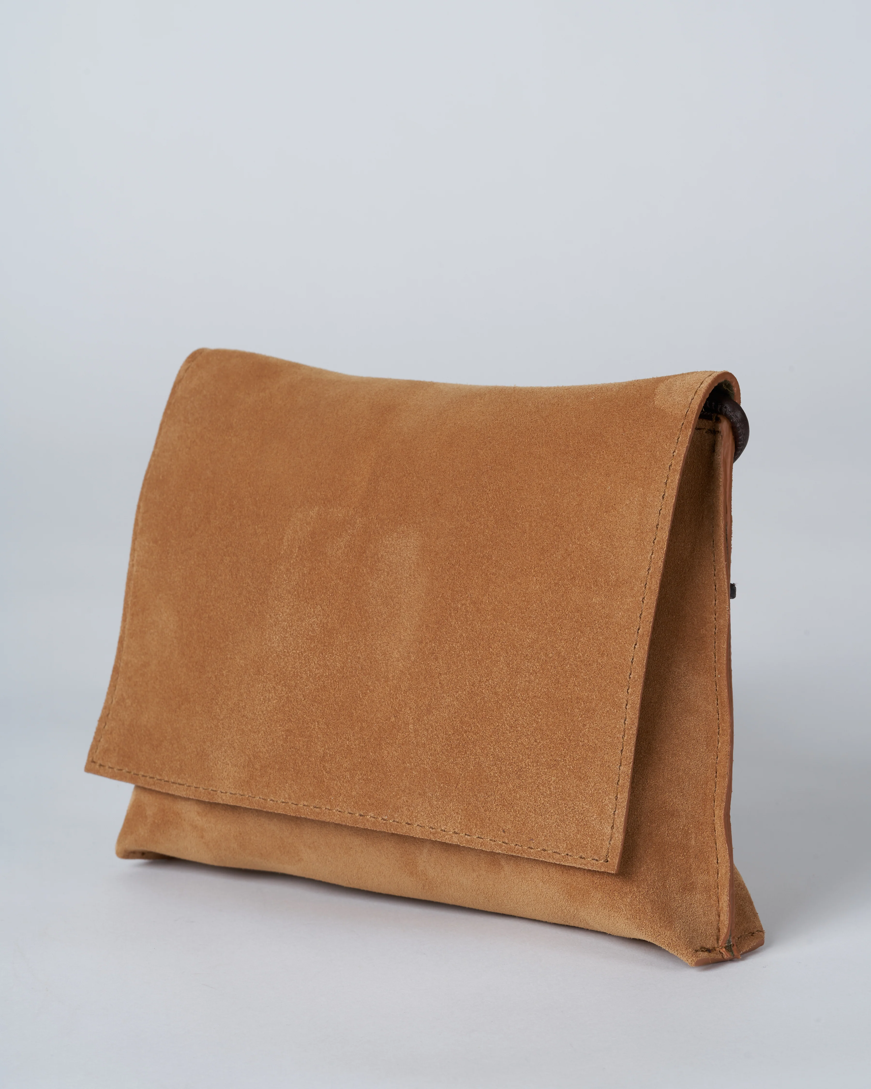 strappy foldover - saddle suede - Image 4