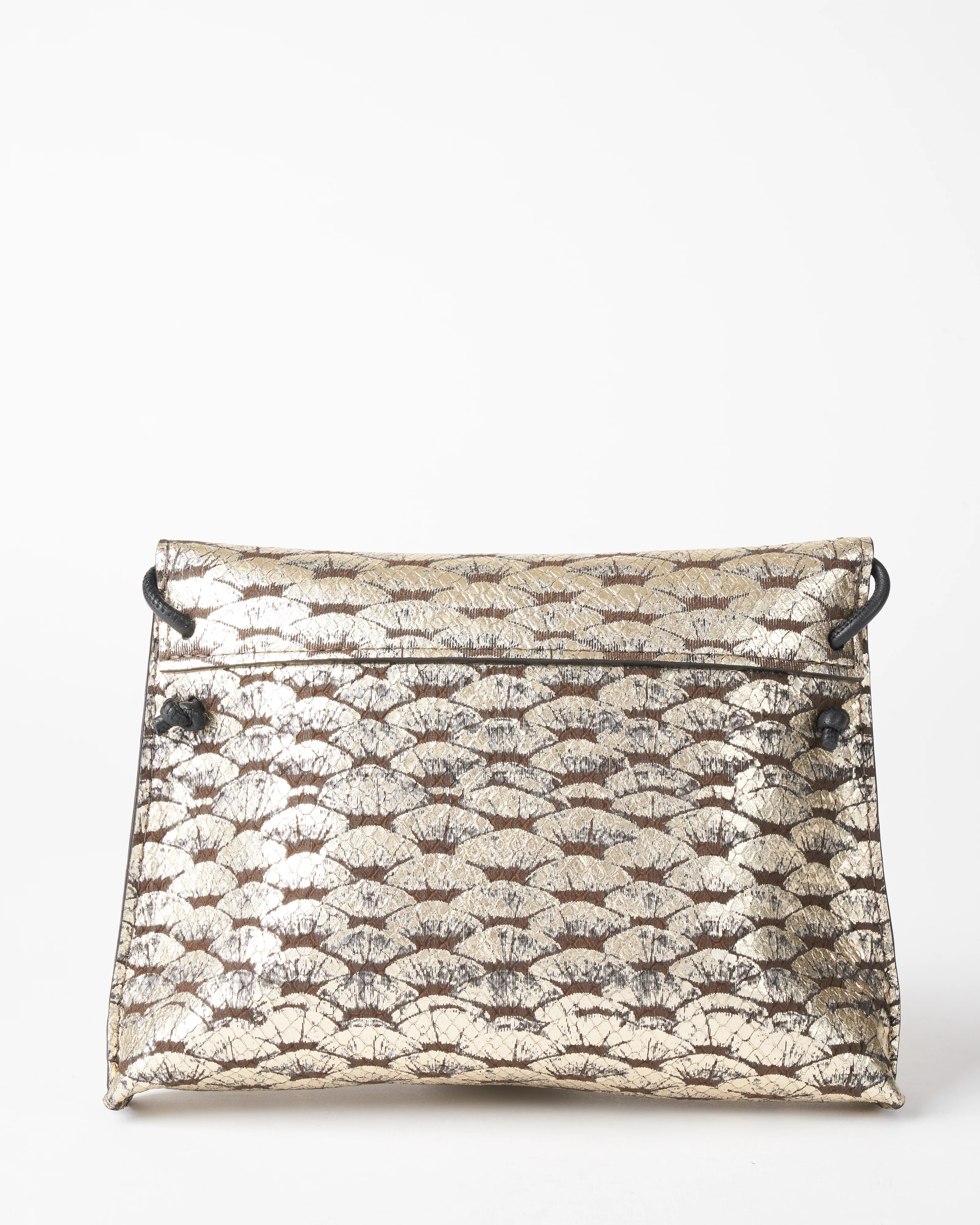 strappy foldover - silver leaf - Image 2