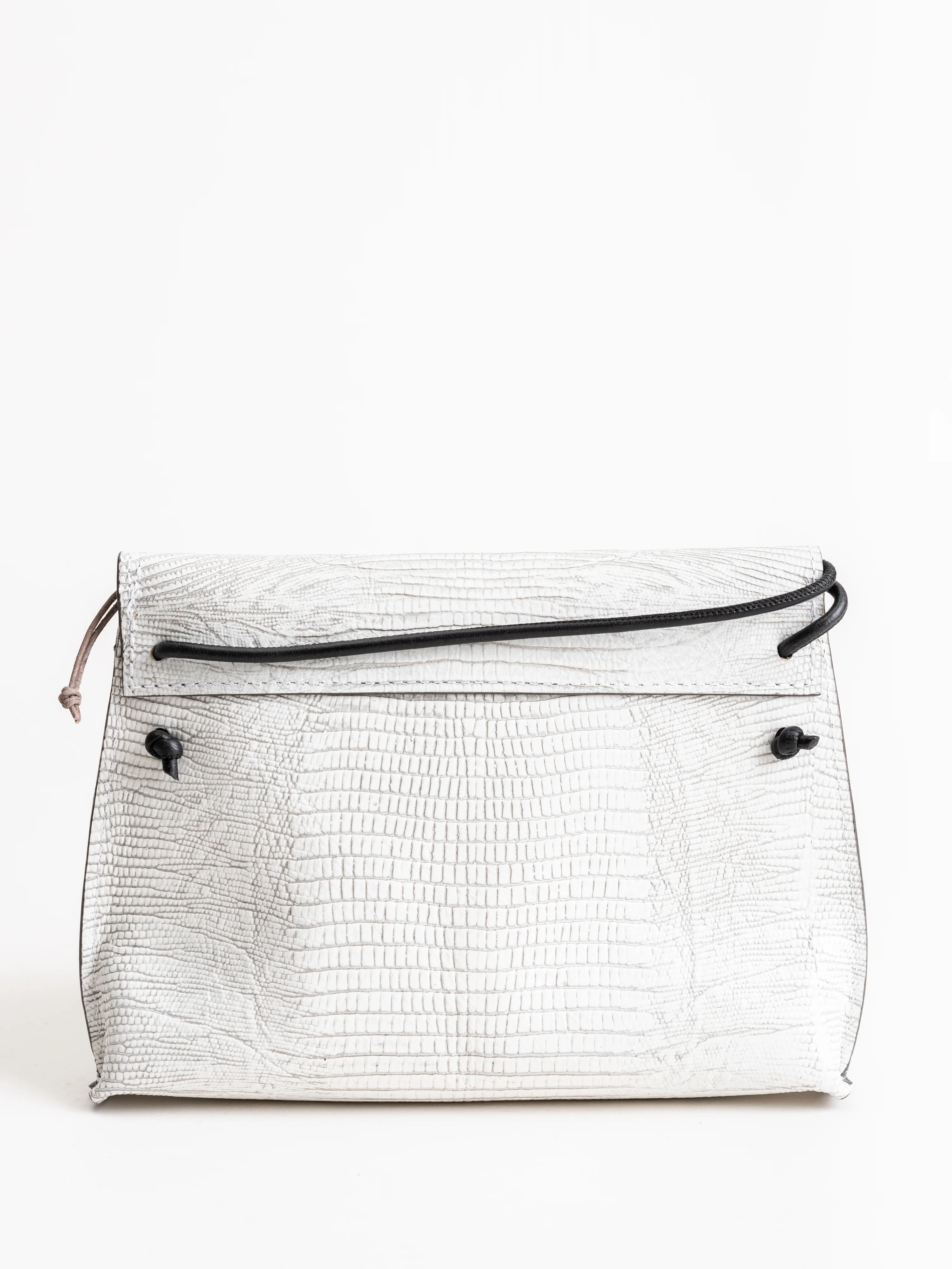 strappy foldover - white lizard - Image 2