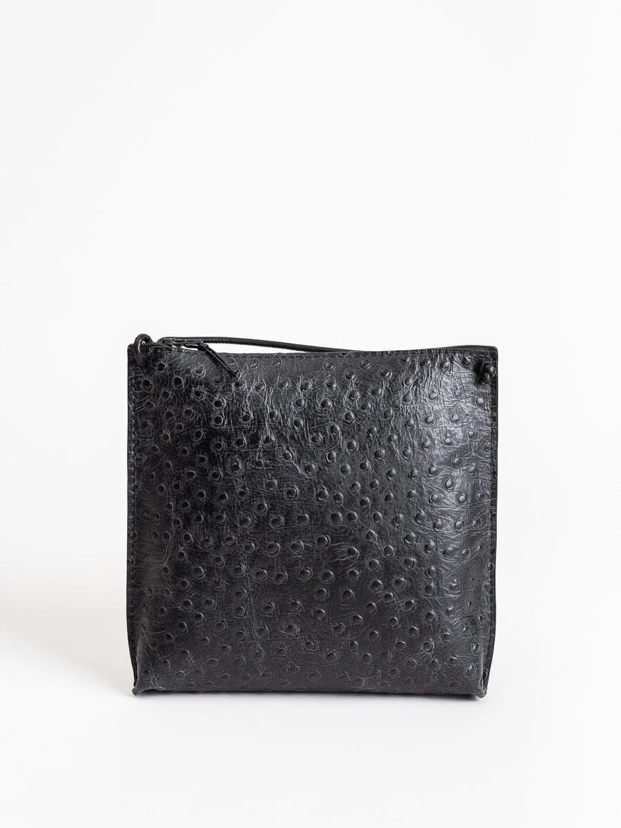 strappy pouch - embossed ostritch - Image 2