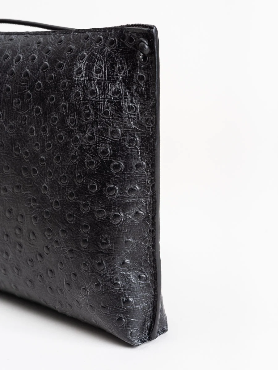strappy pouch - embossed ostritch - Image 3