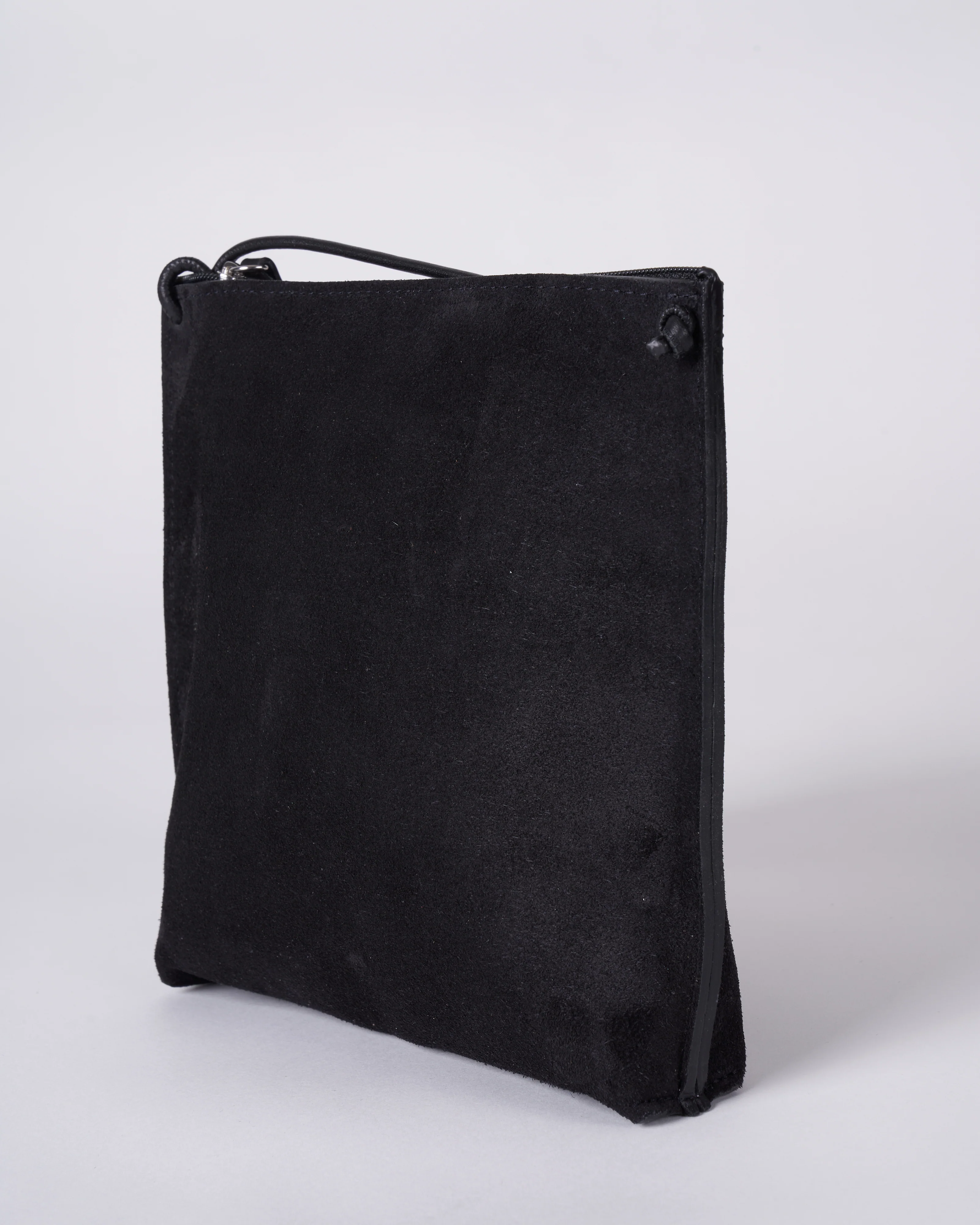 strappy pouch - black suede - Image 2