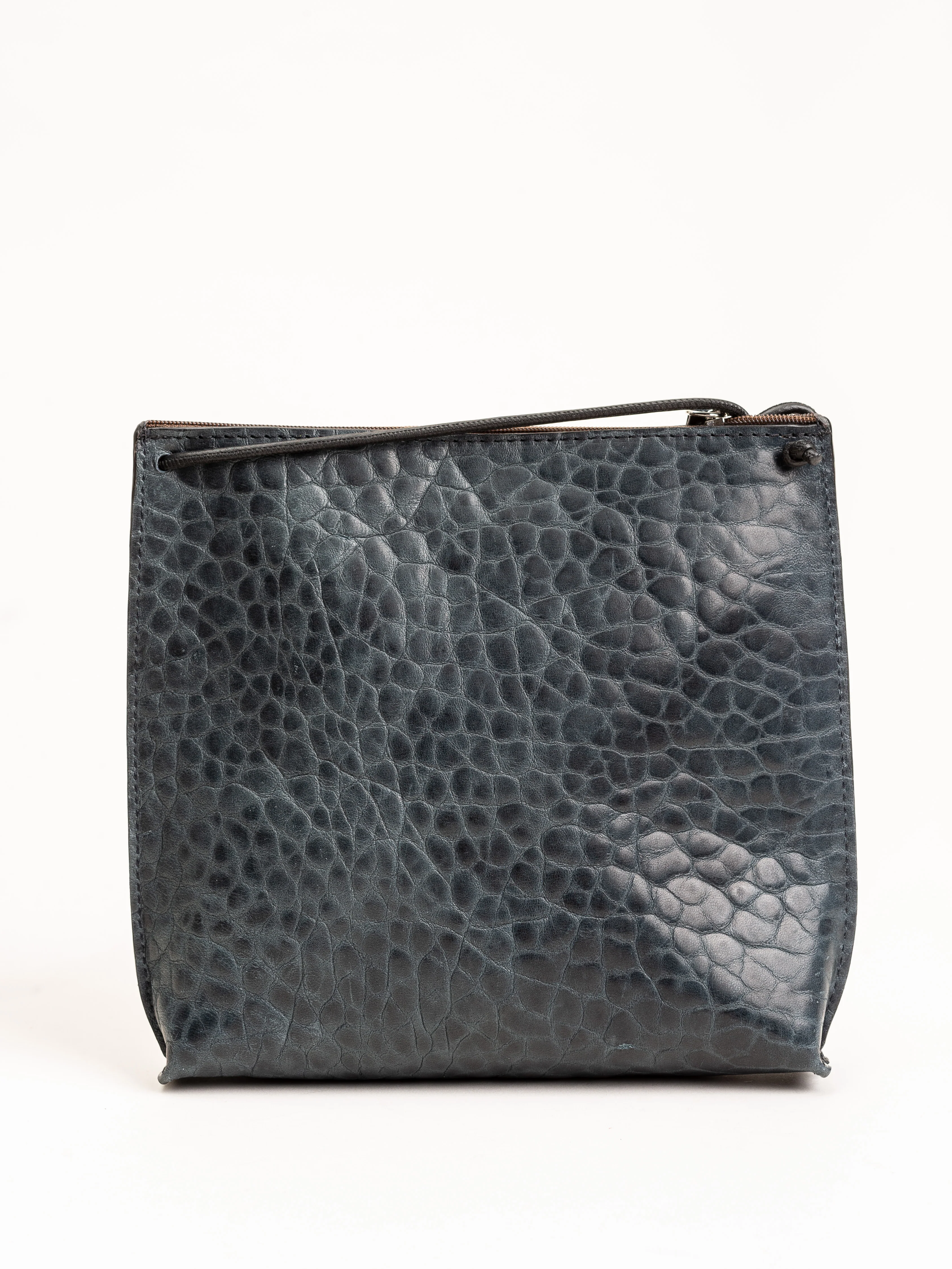 strappy pouch - blue sheepskin - Image 2