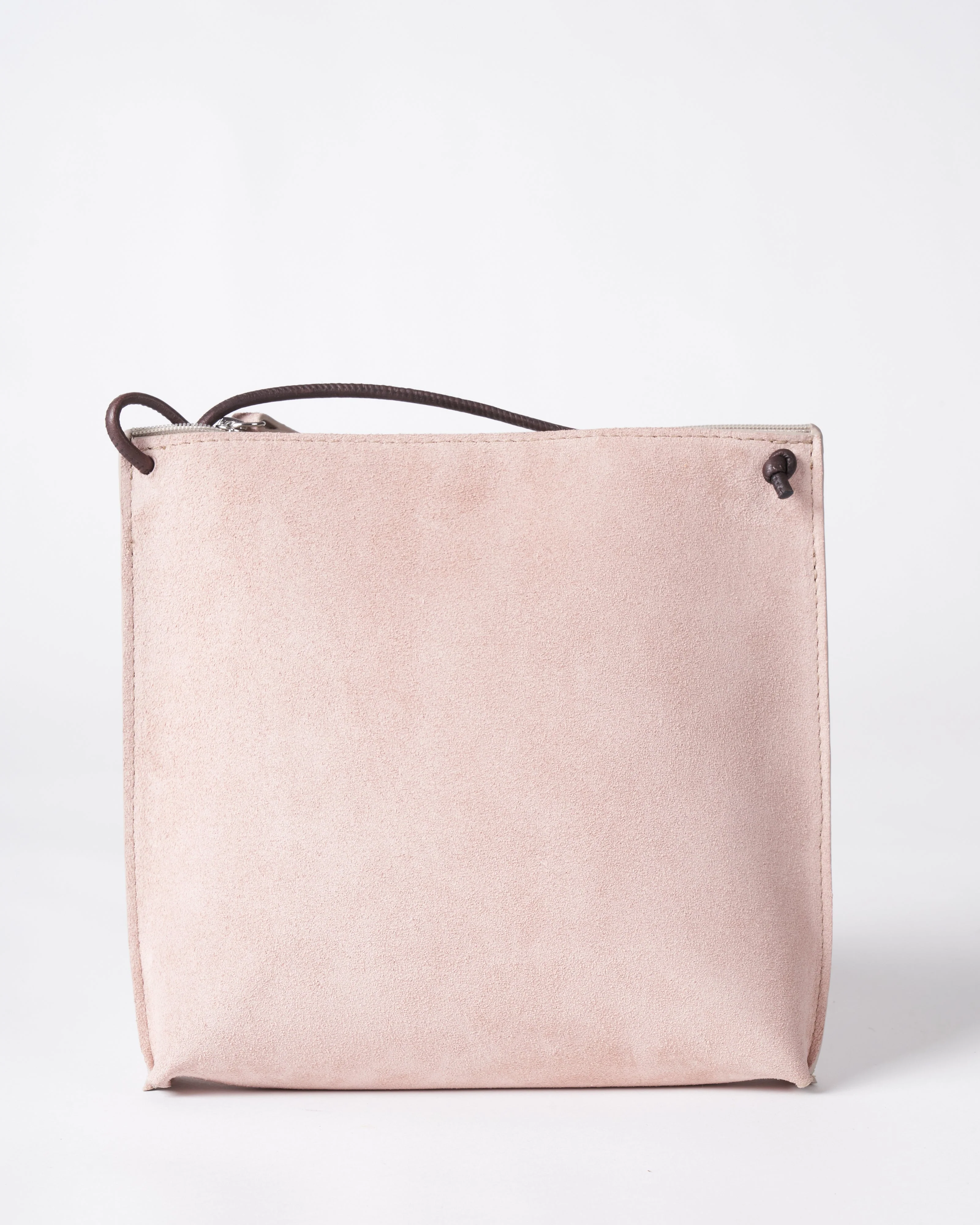 strappy pouch - blush suede - Image 2