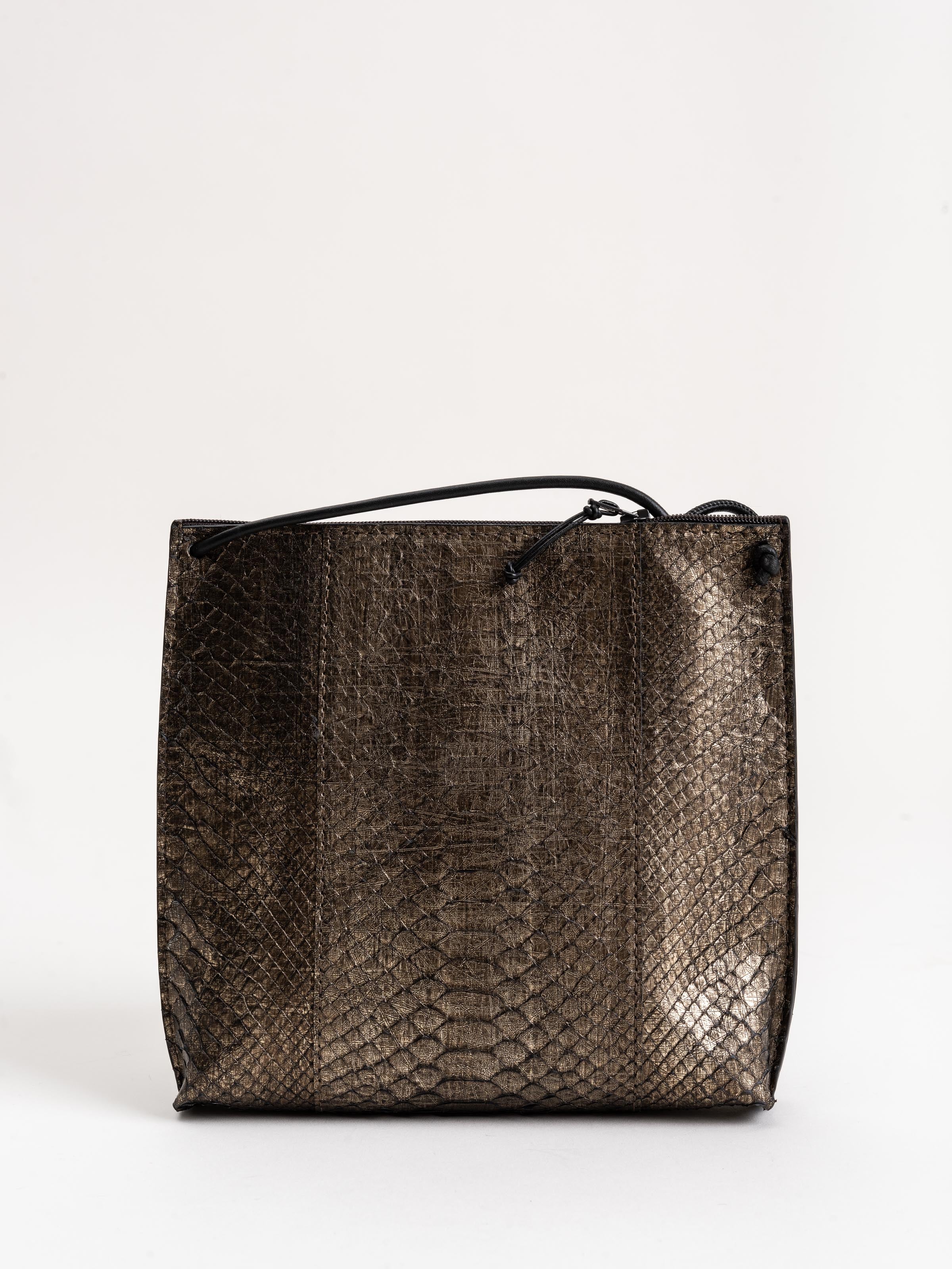 strappy pouch - distressed metal python - Image 2
