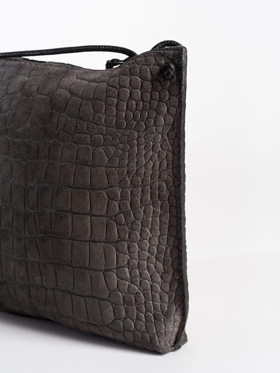 strappy pouch - flannel sueded gator - Image 3