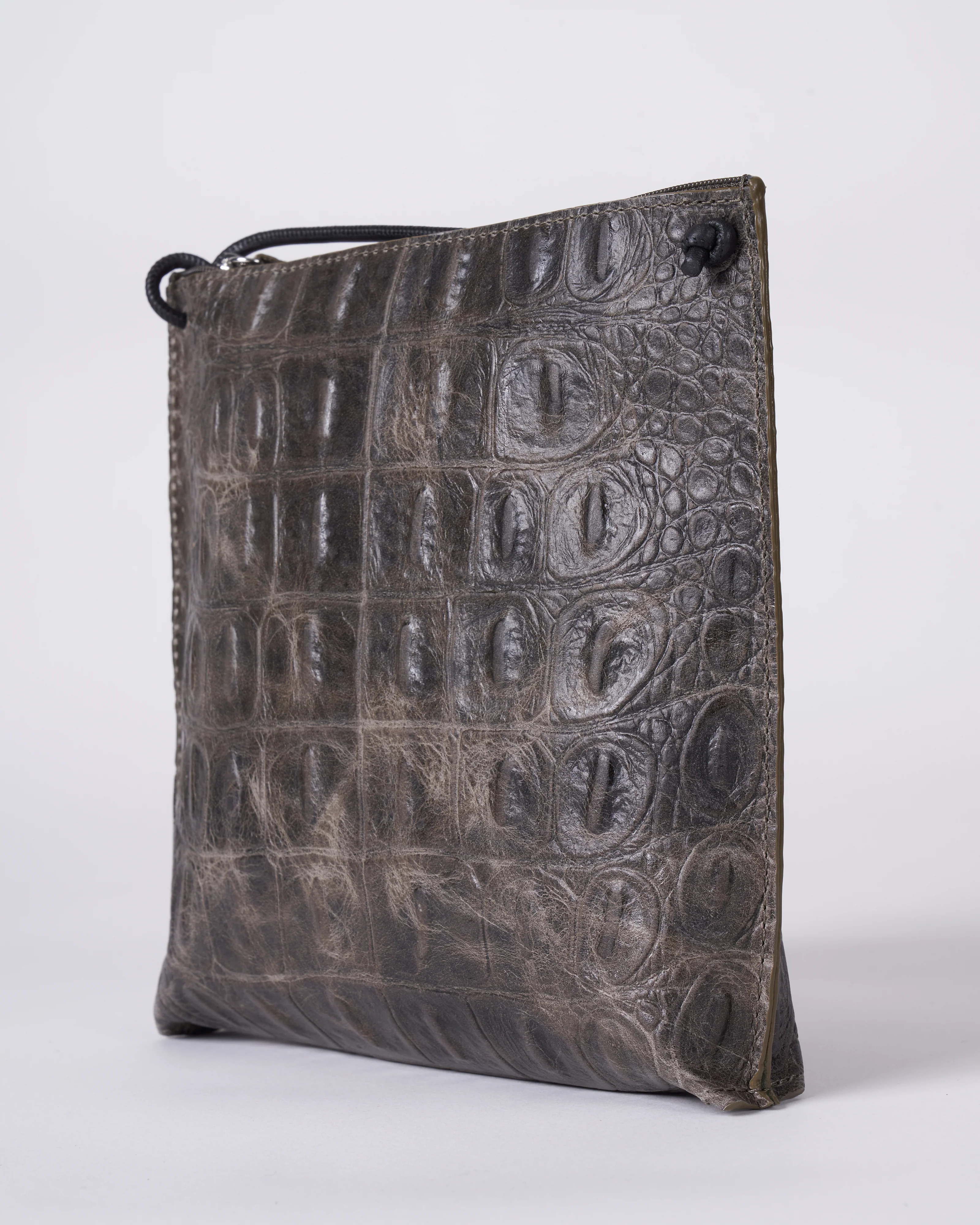 strappy pouch - fossil embossed gator - Image 3