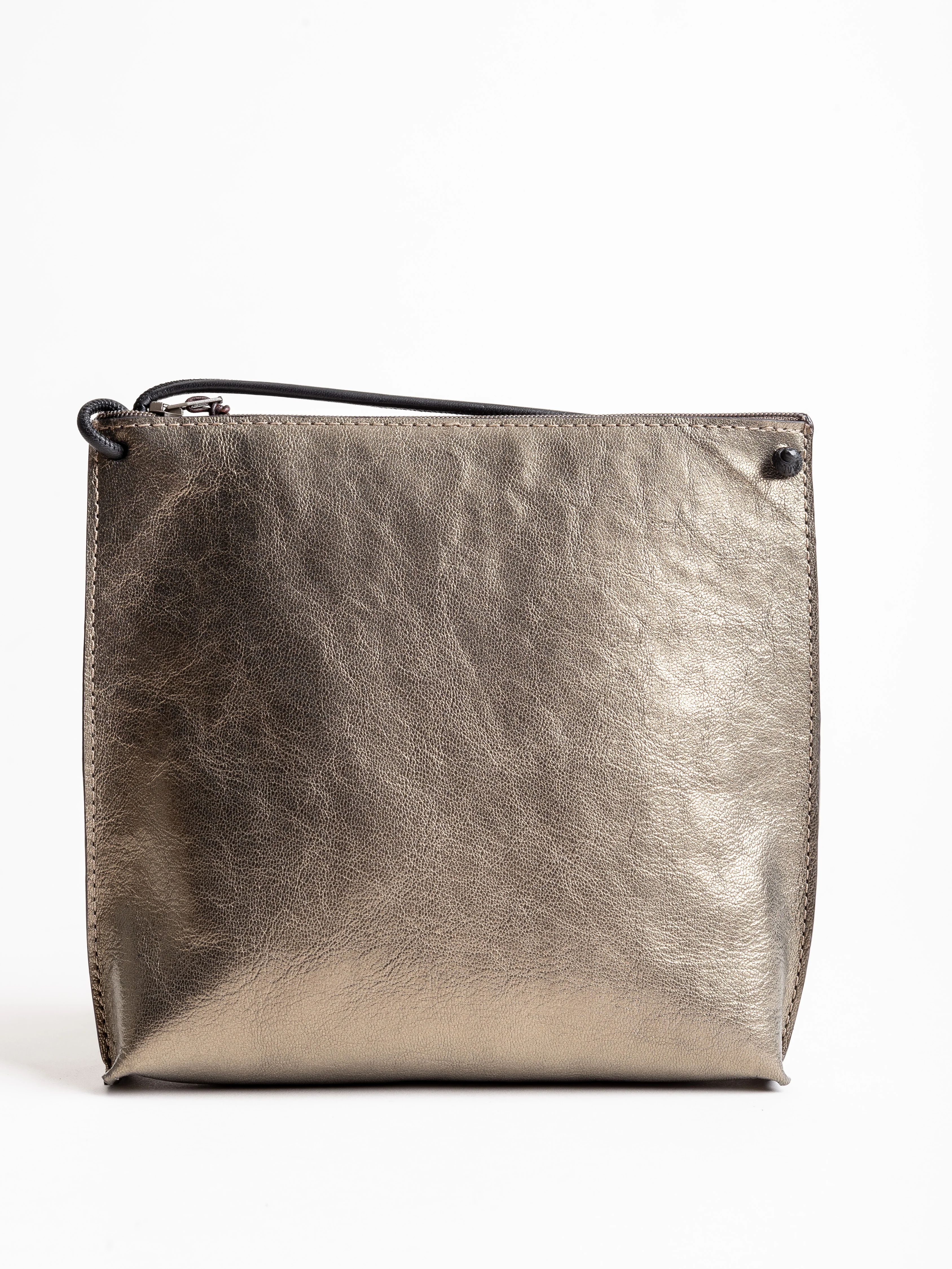 strappy pouch -  brass french goat - Image 2